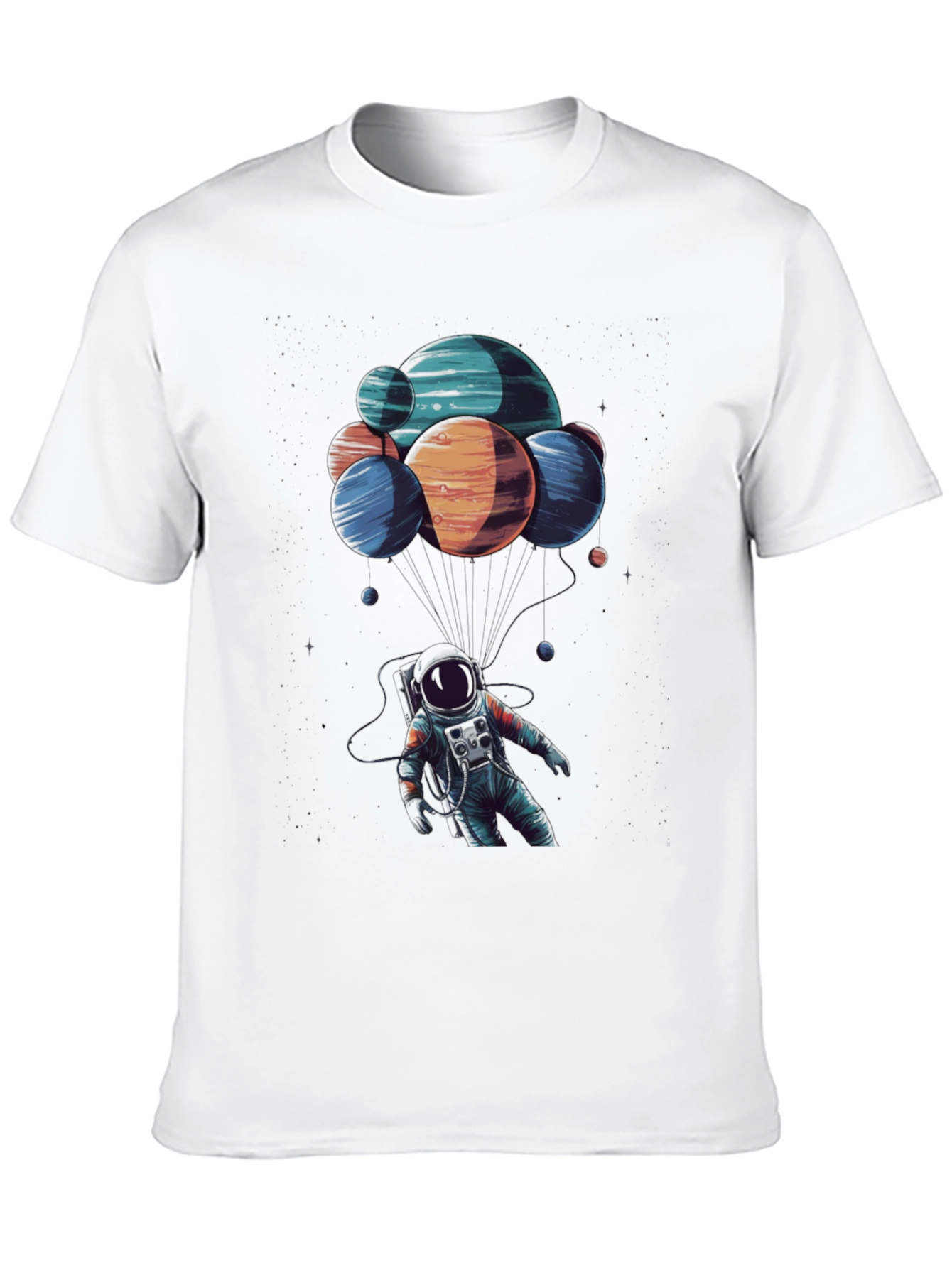 Astronaut Planets Graphic Tee - Black