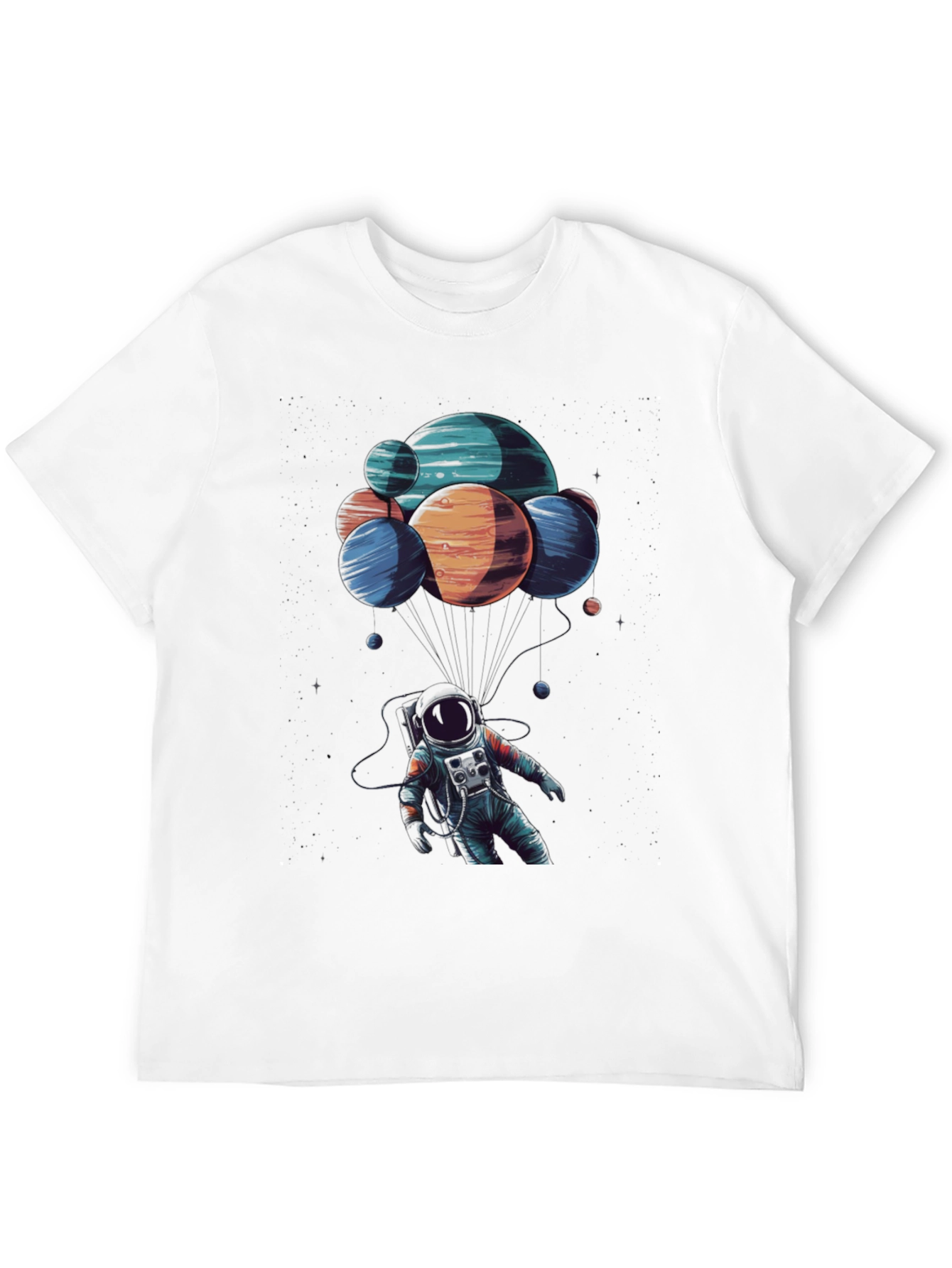 Astronaut Planets Graphic Tee - Black
