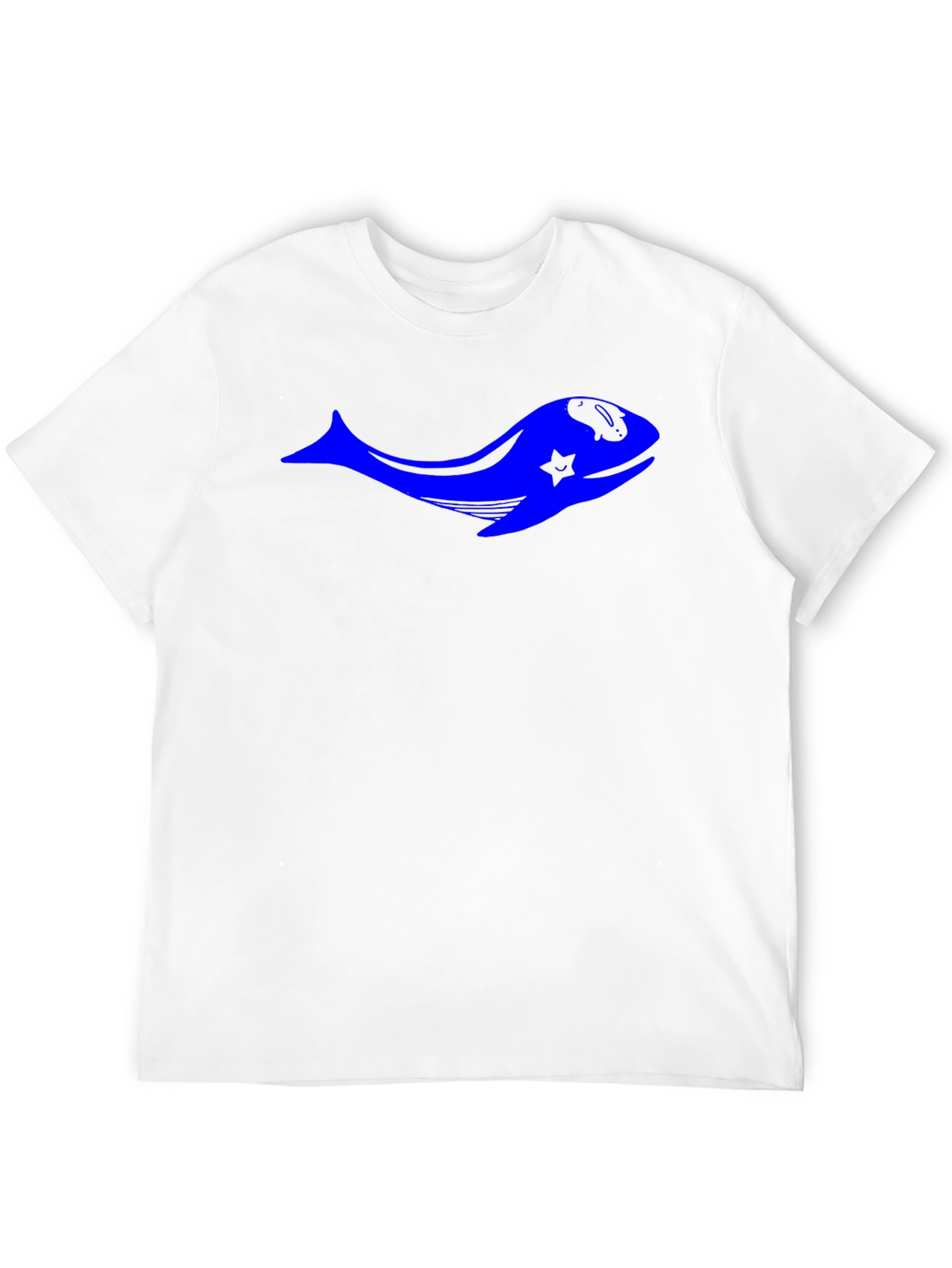 Blue Whale Star Graphic Black T-Shirt