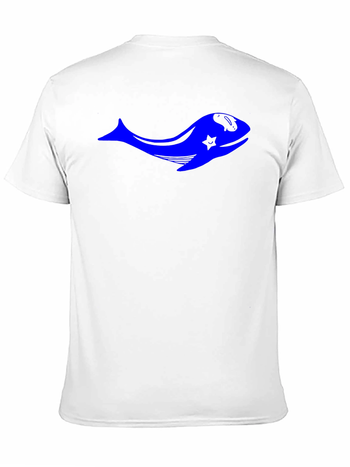 Blue Whale Star Graphic Black T-Shirt