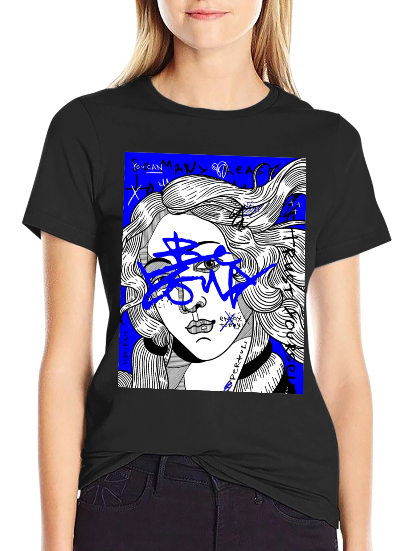 Venus Graffiti Art Tee - Streetwear Graphic T-Shirt