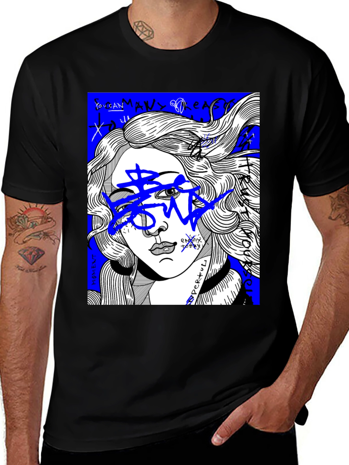 Venus Graffiti Art Tee - Streetwear Graphic T-Shirt