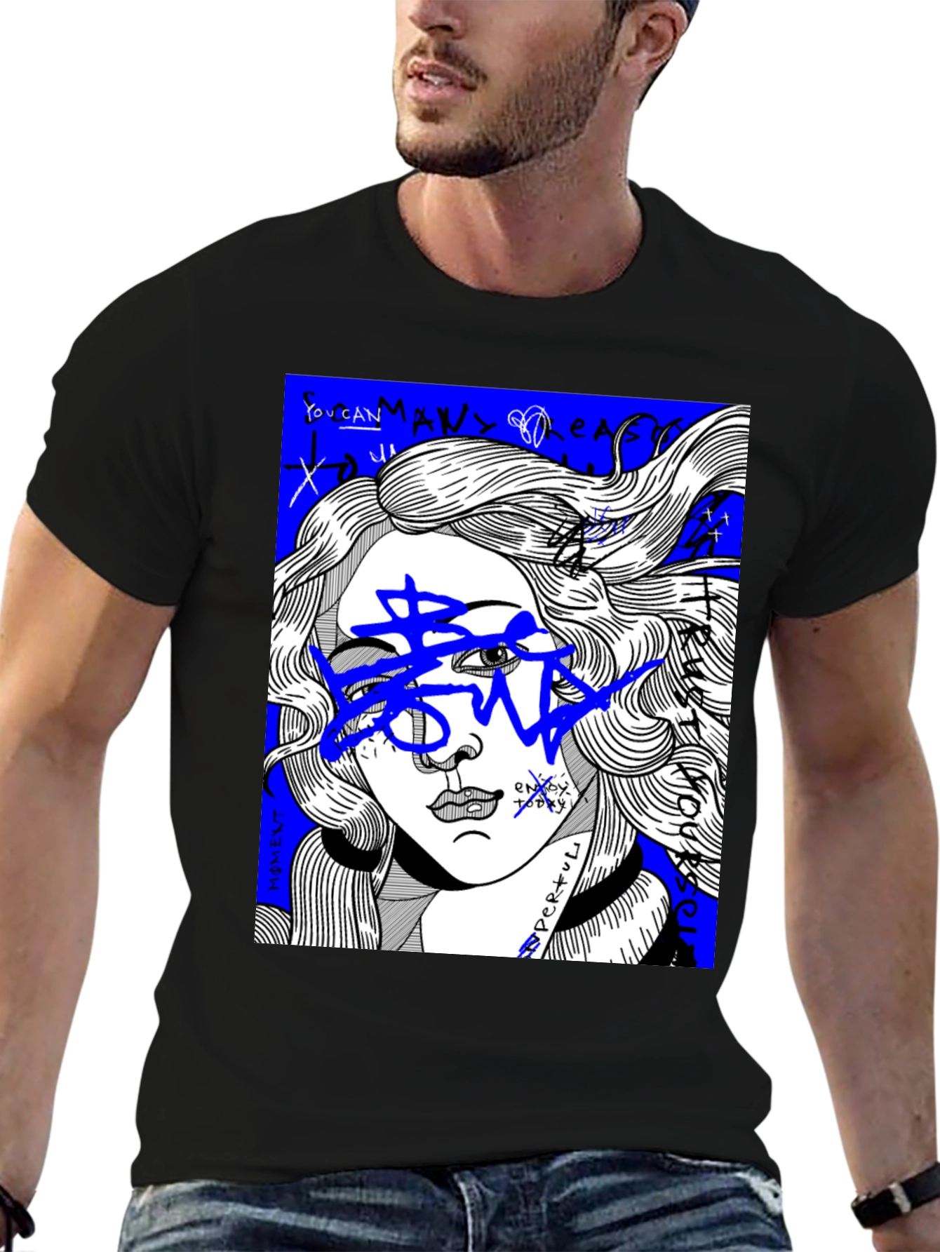 Venus Graffiti Art Tee - Streetwear Graphic T-Shirt