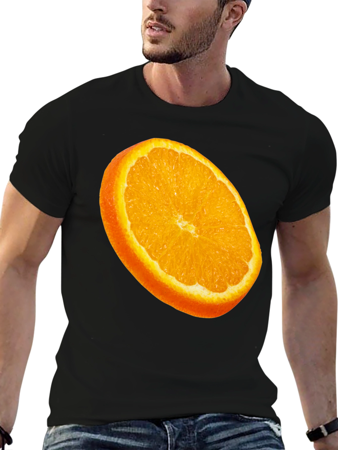 Orange Slice Graphic Tee - Fresh Fruit Design
