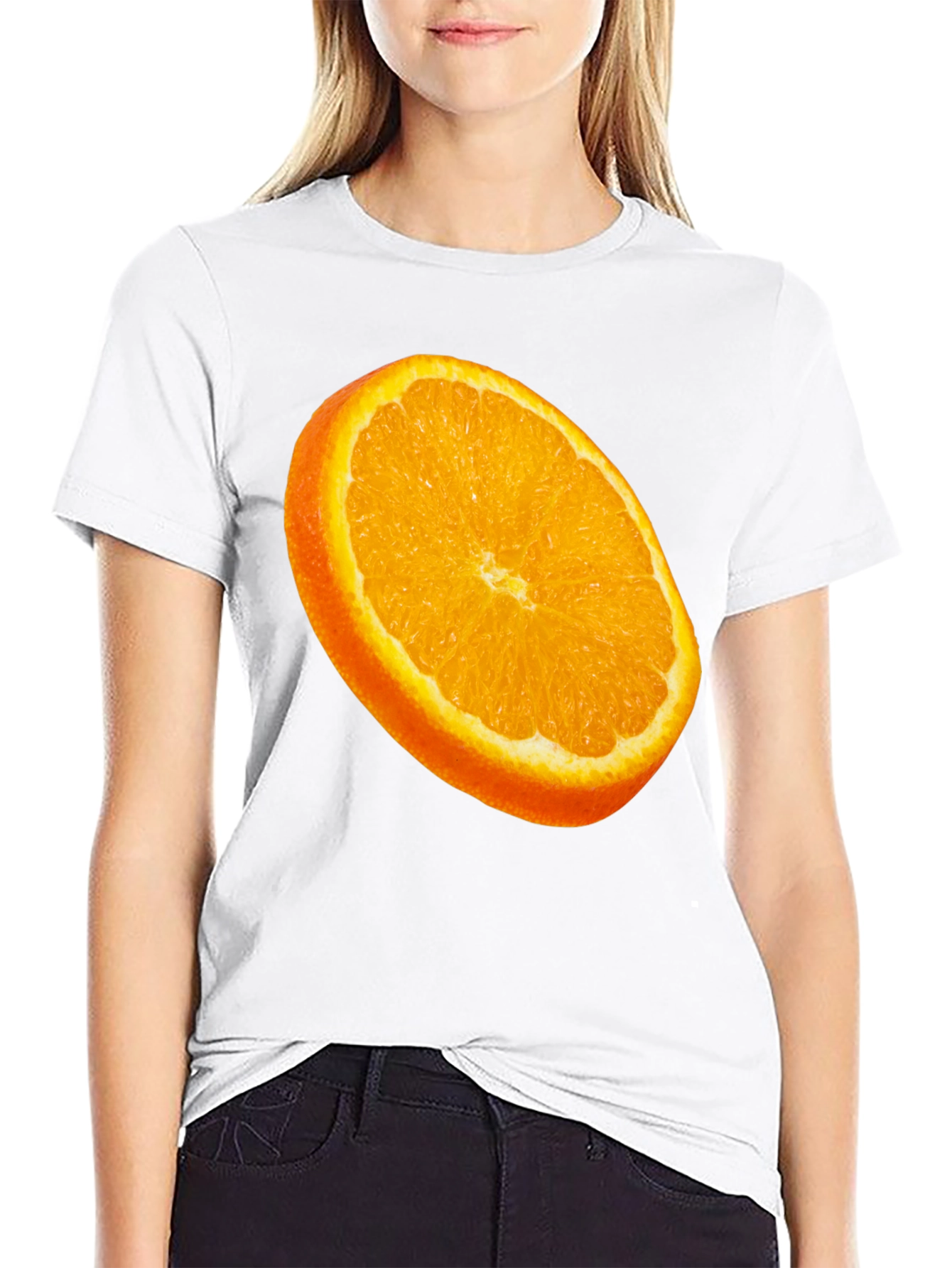 Orange Slice Graphic Tee - Fresh Fruit Design