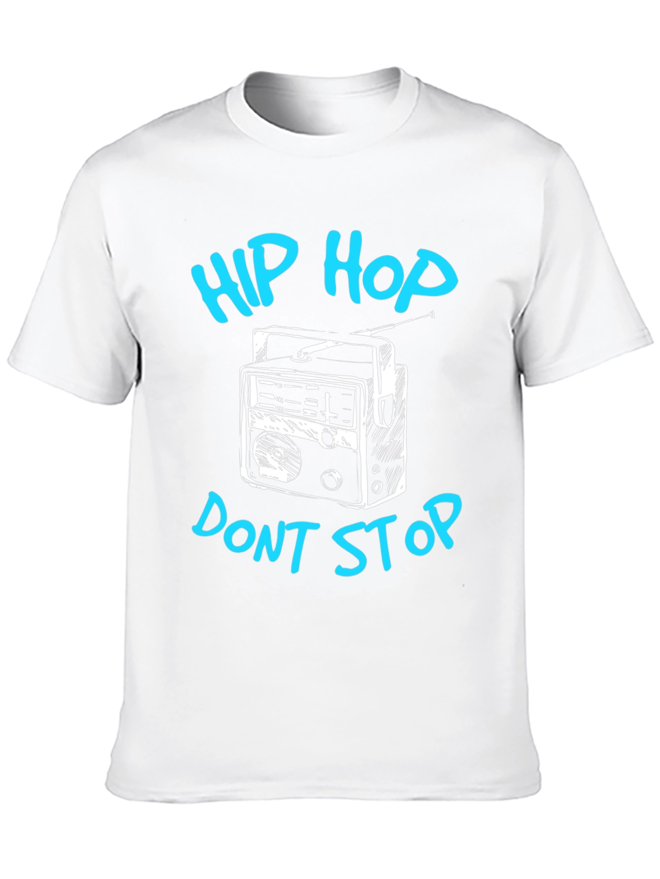 Hip Hop Dont Stop Black Graphic Tee