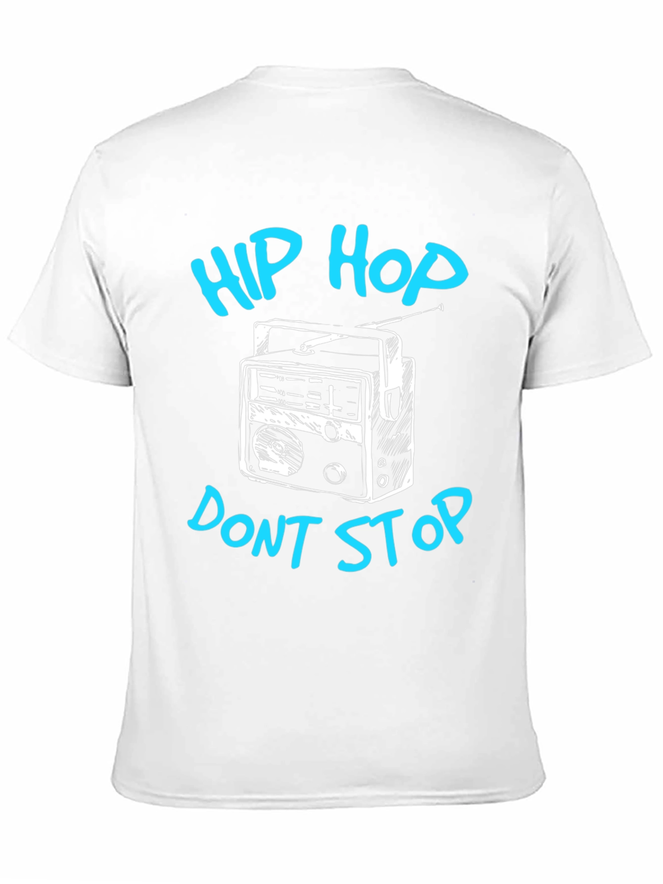 Hip Hop Dont Stop Black Graphic Tee