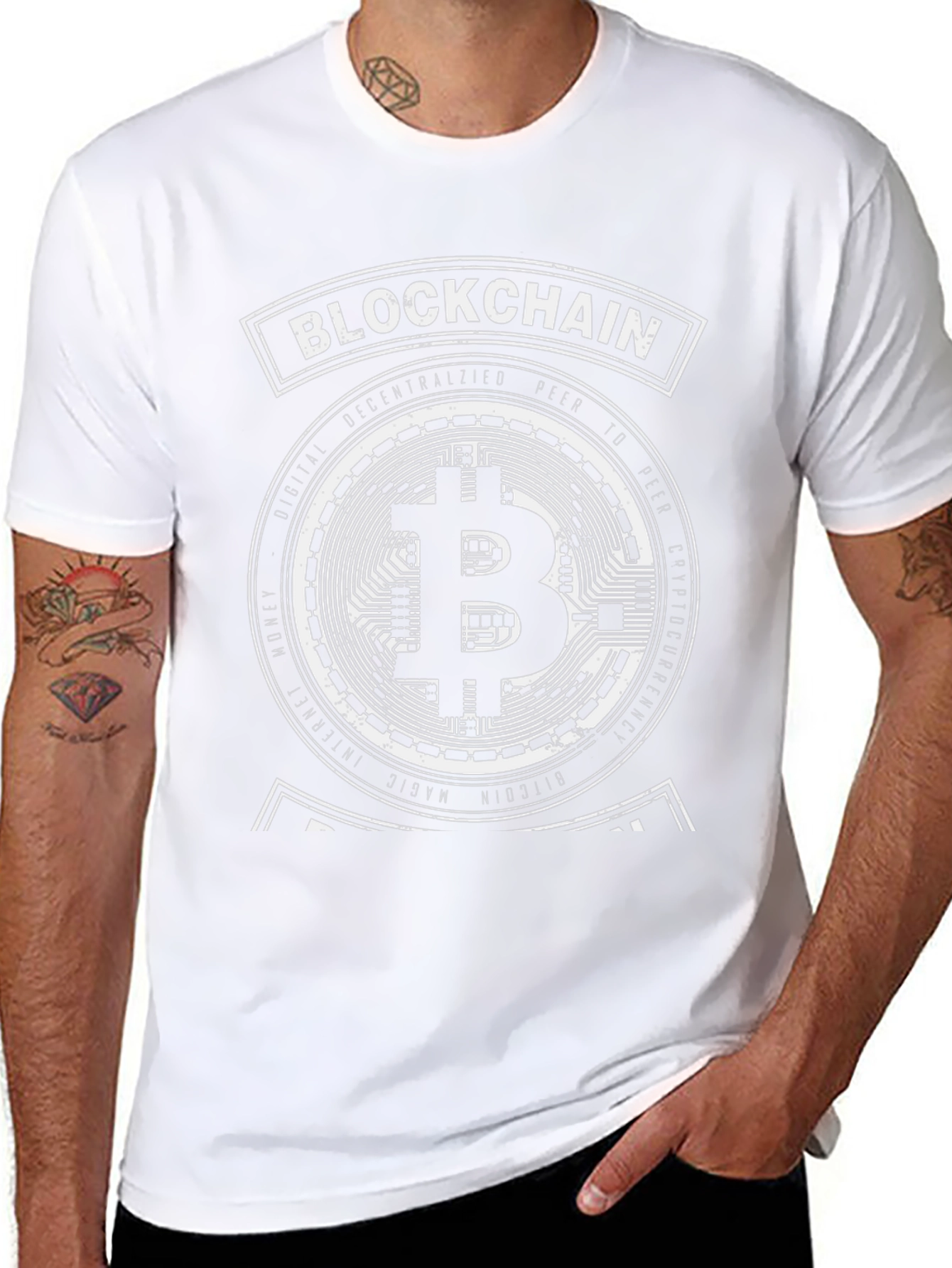 Blockchain Bitcoin Graphic T-Shirt - Crypto Tee