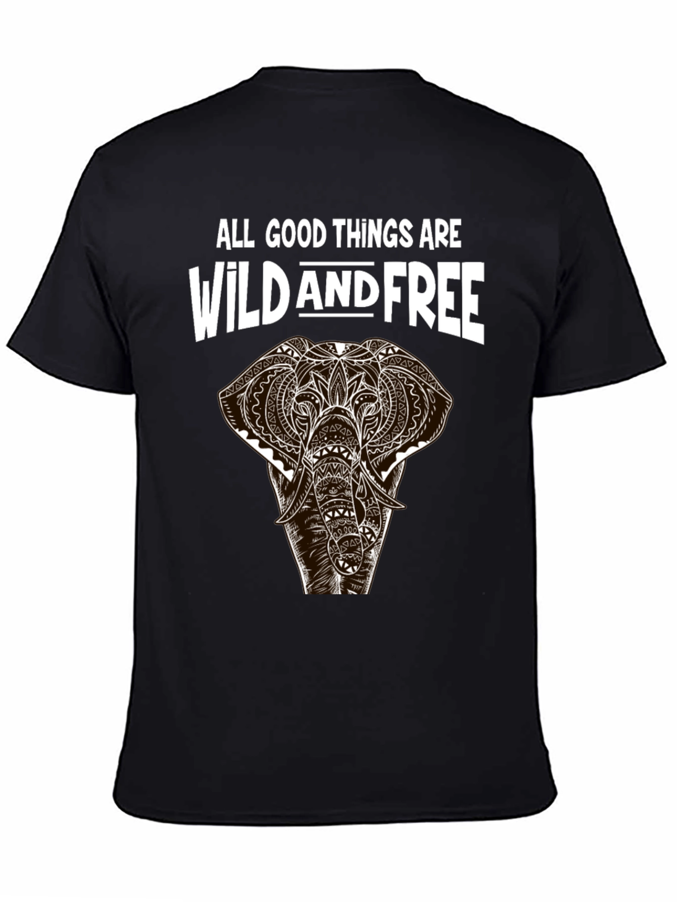 Wild and Free Elephant Graphic Tee