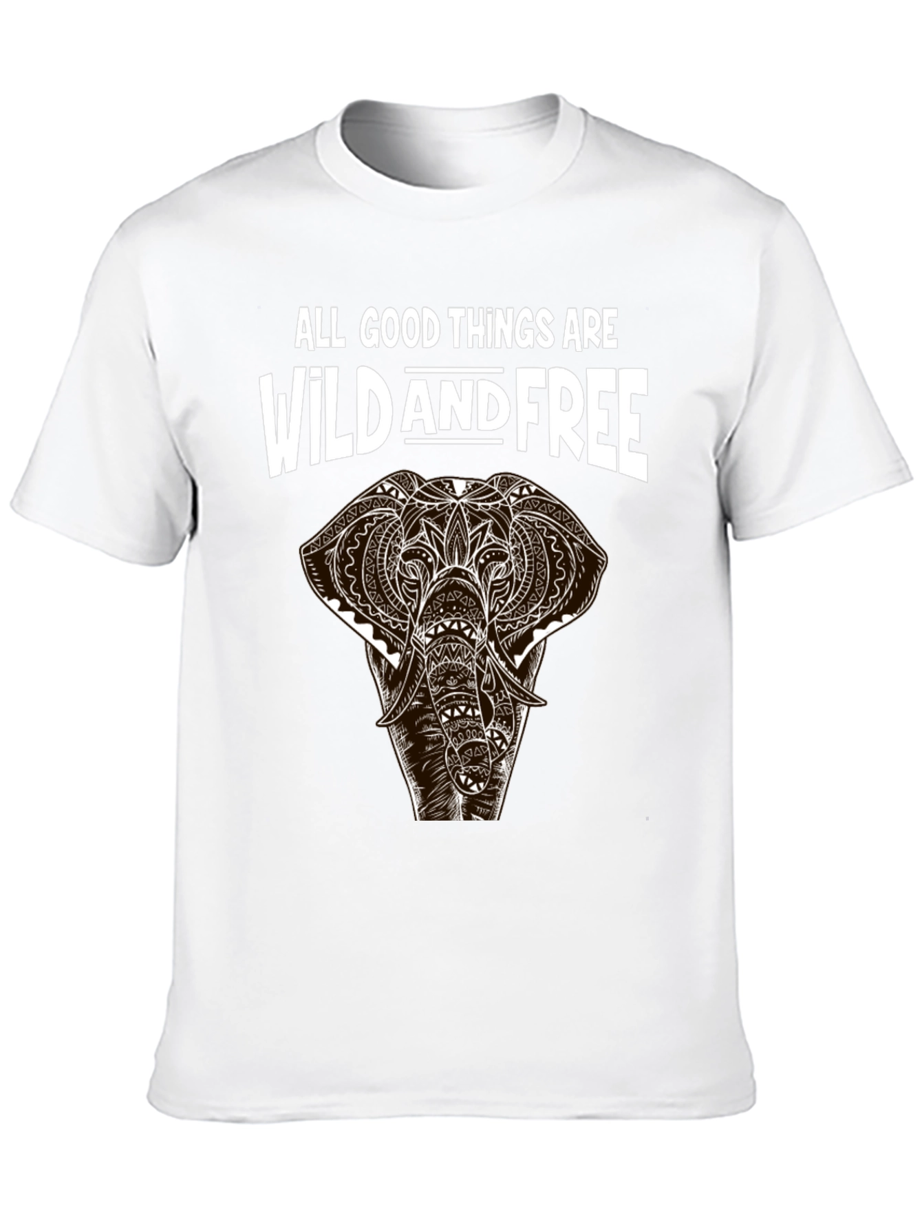 Wild and Free Elephant Graphic Tee