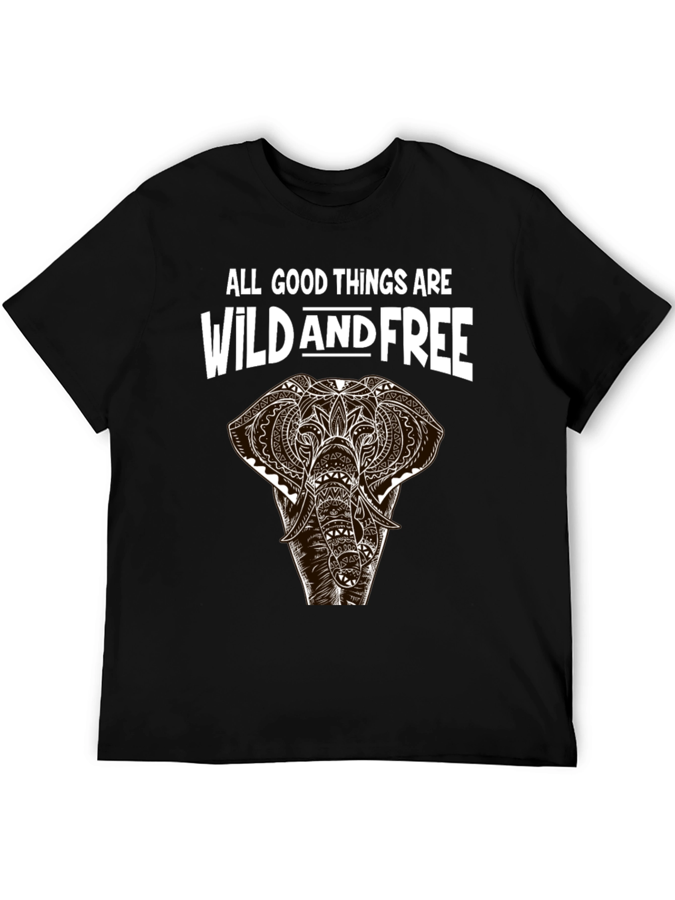 Wild and Free Elephant Graphic Tee