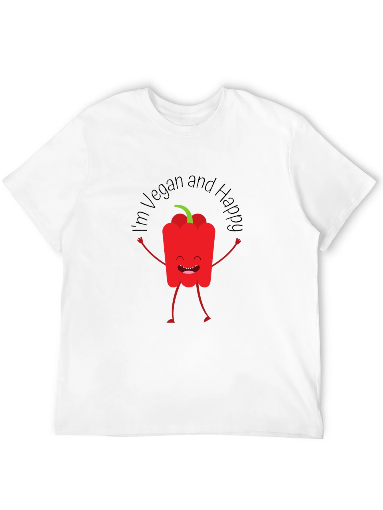 Vegan Happy Red Pepper Graphic Tee