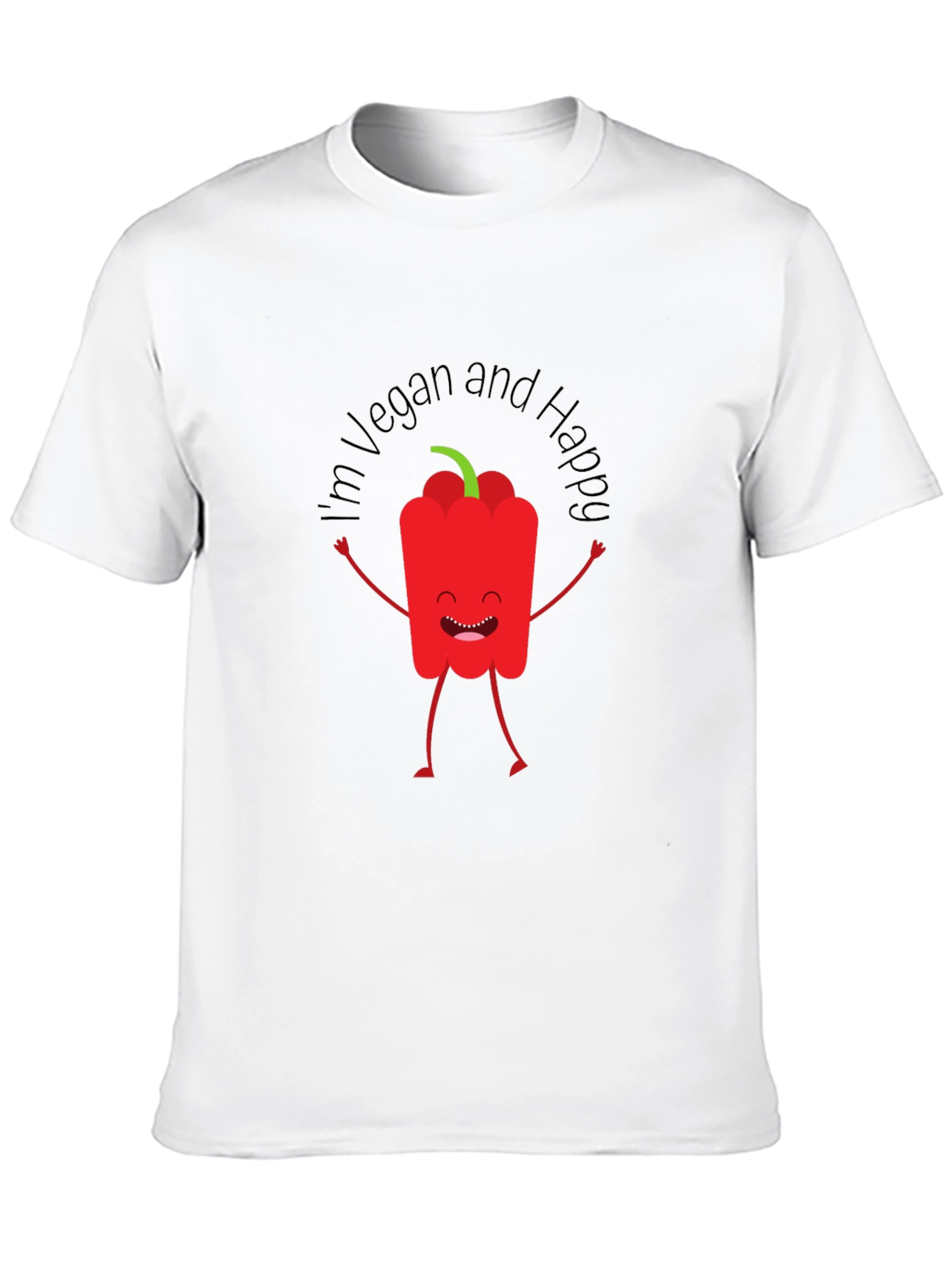 Vegan Happy Red Pepper Graphic Tee