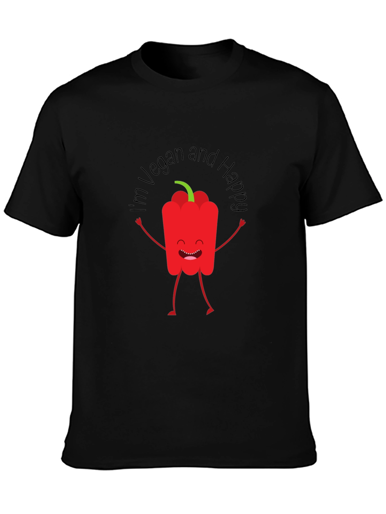 Vegan Happy Red Pepper Graphic Tee