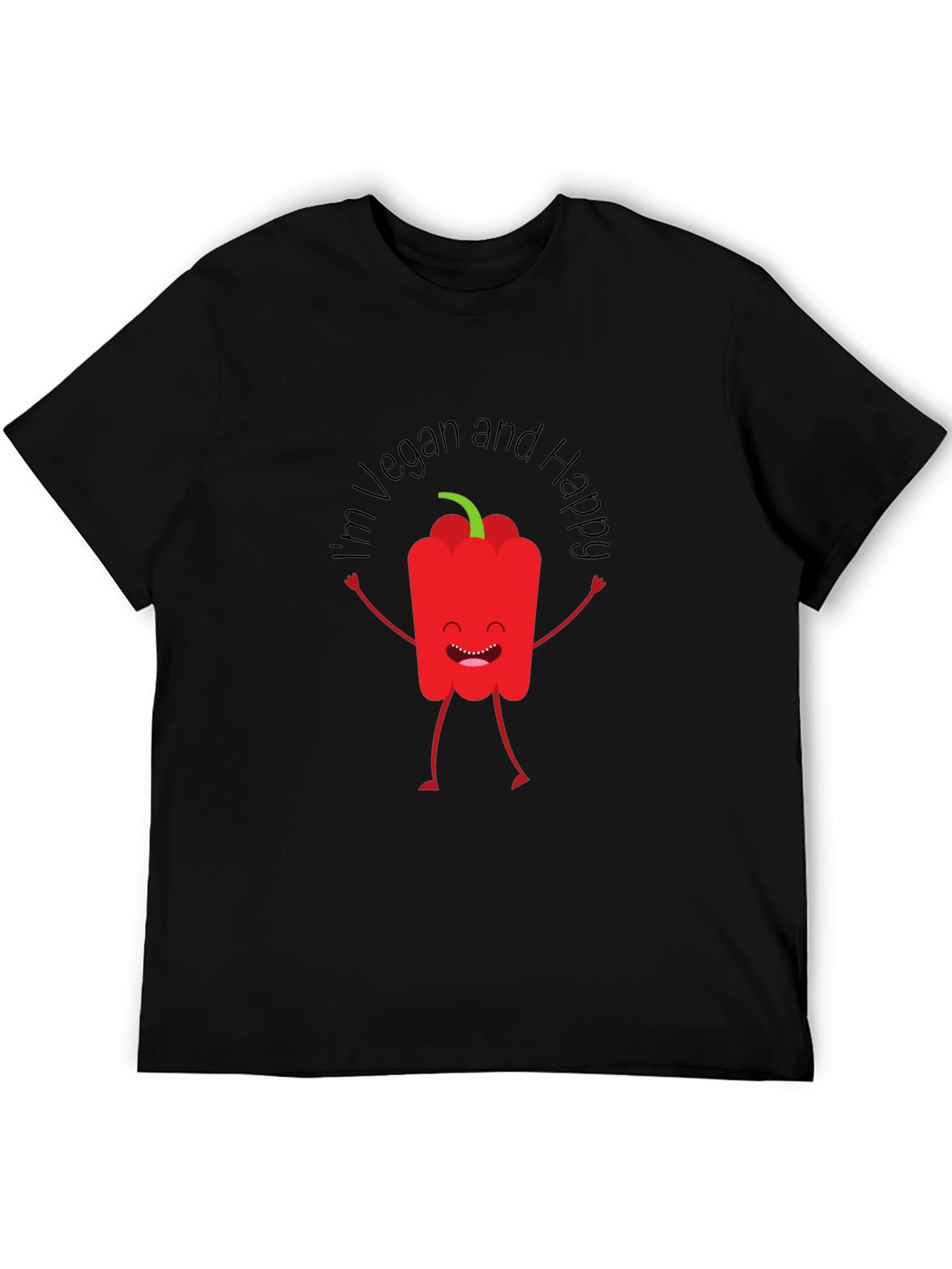 Vegan Happy Red Pepper Graphic Tee
