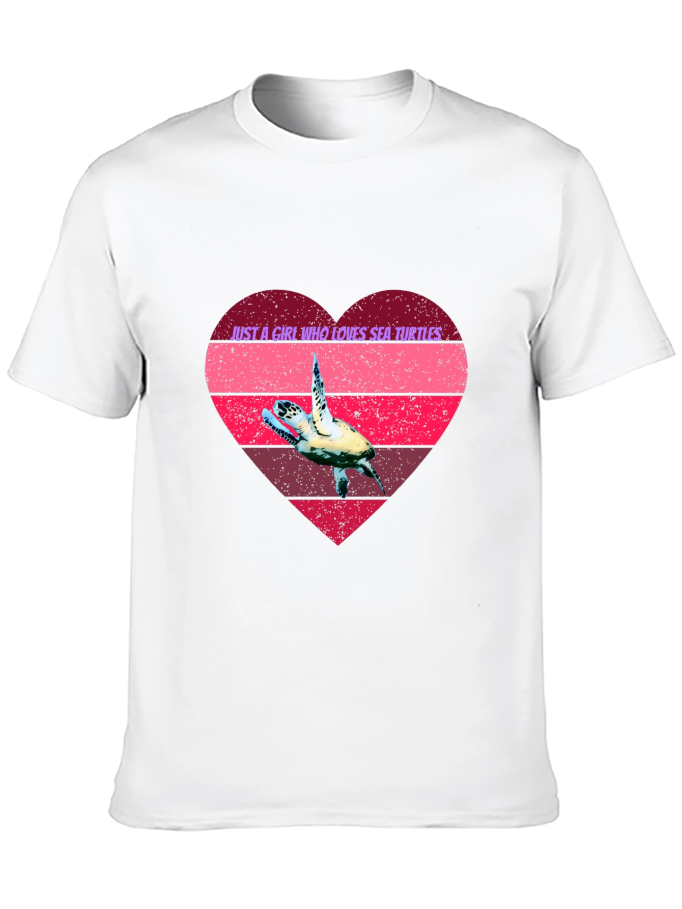Sea Turtle Lover Heart Graphic Tee
