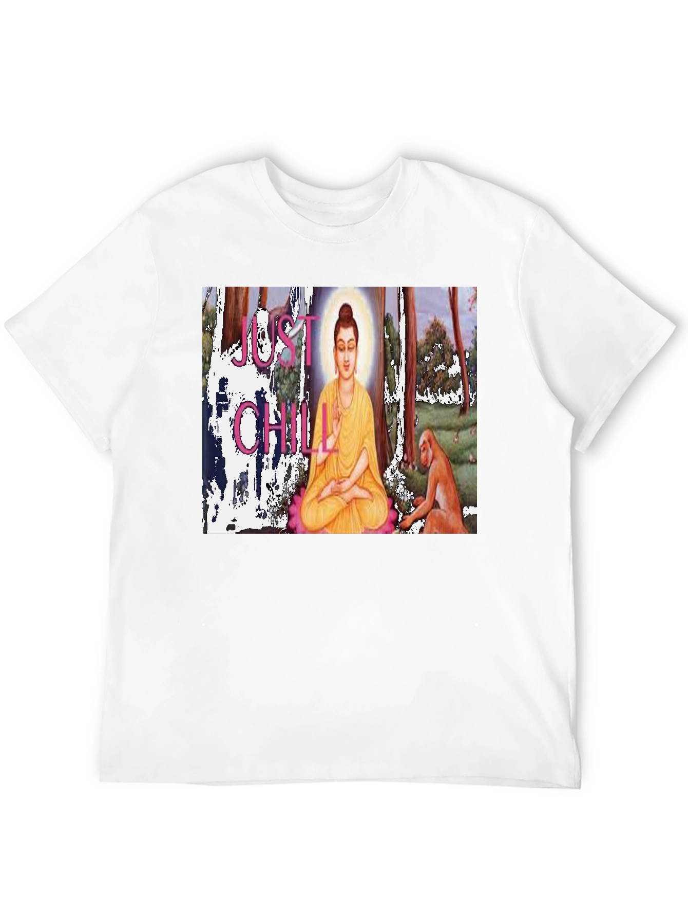 Just Chill Buddha T-Shirt - Relaxed Zen Style