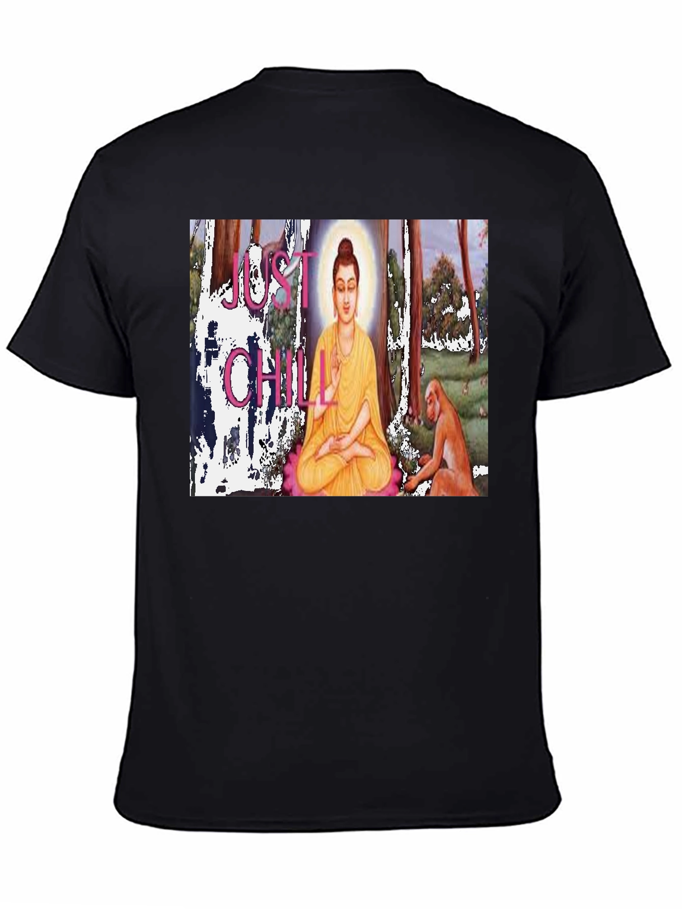 Just Chill Buddha T-Shirt - Relaxed Zen Style