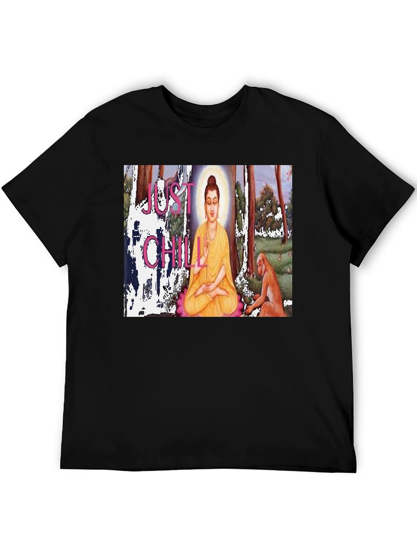 Just Chill Buddha T-Shirt - Relaxed Zen Style