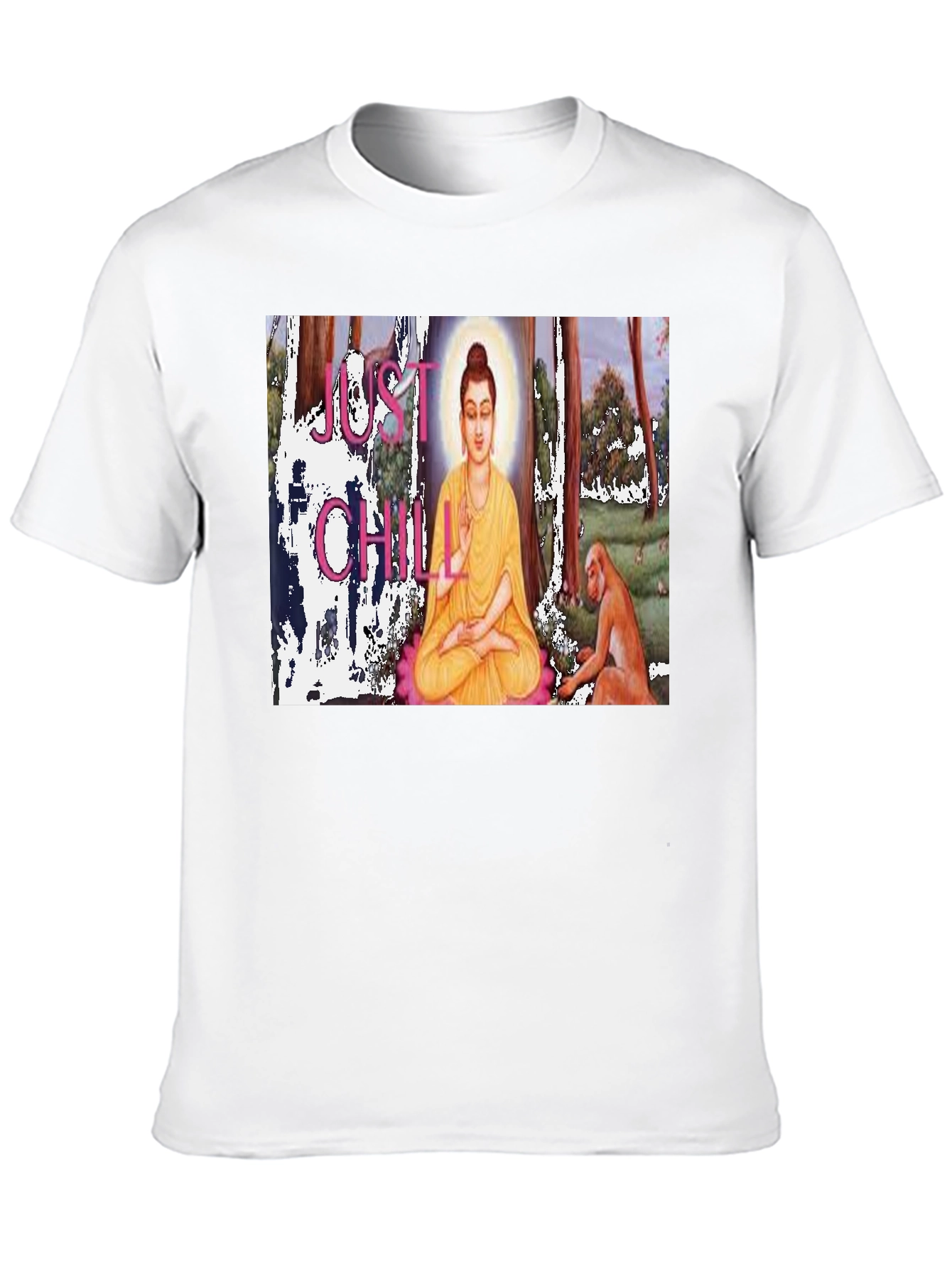 Just Chill Buddha T-Shirt - Relaxed Zen Style