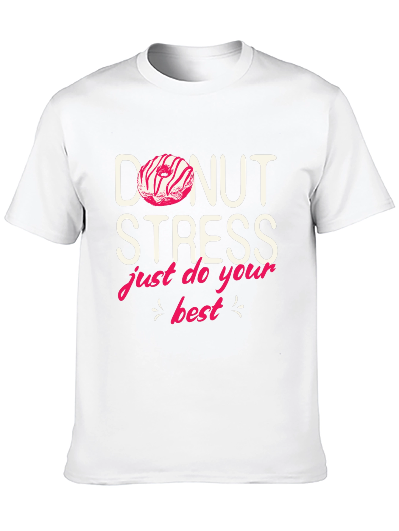 Donut Stress Graphic Tee - Black Casual Shirt