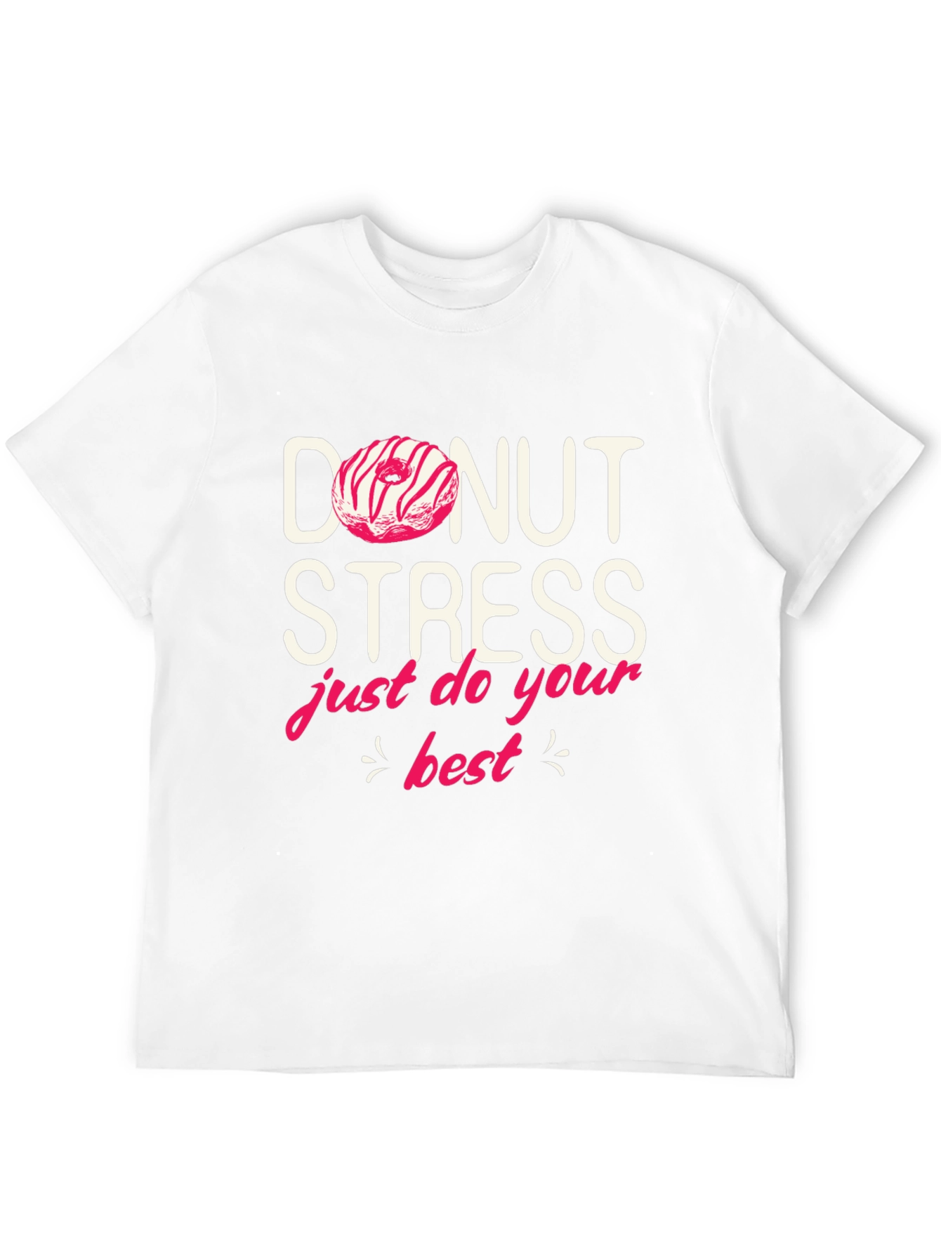 Donut Stress Graphic Tee - Black Casual Shirt