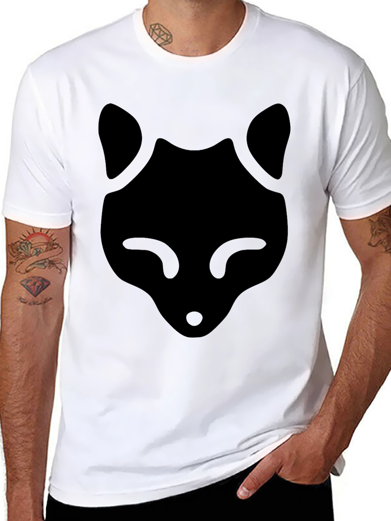 Black Fox Graphic Tee - Stylish Casual Wear