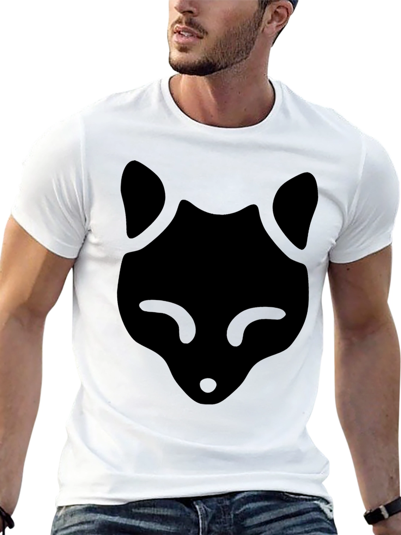 Black Fox Graphic Tee - Stylish Casual Wear