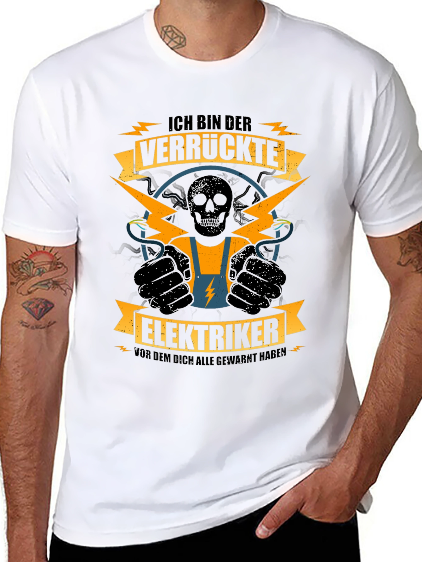 Electrician T-Shirt - Crazy Electrician Design