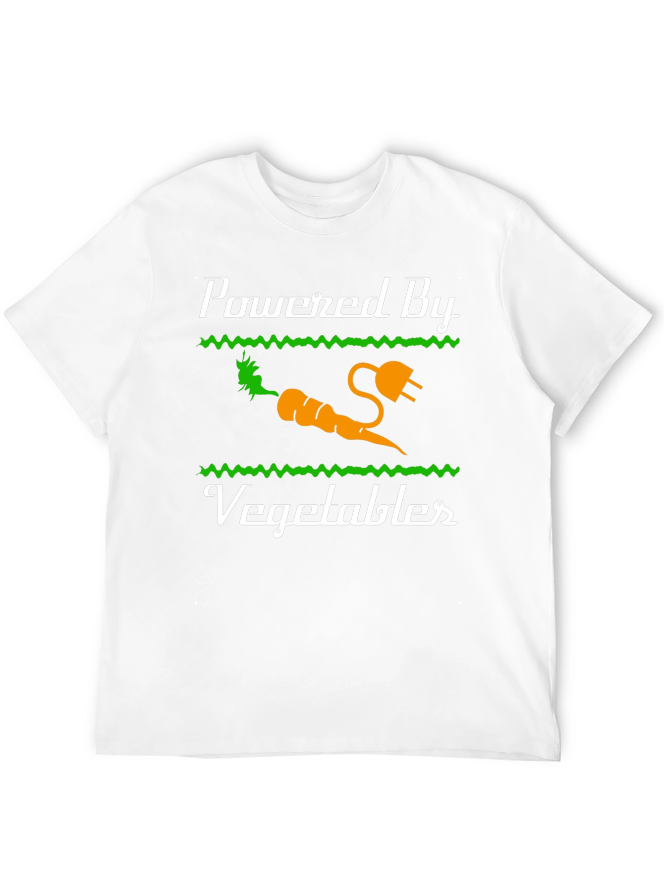 Powered By Vegetables Graphic T-Shirt - Healthy Eating Tee