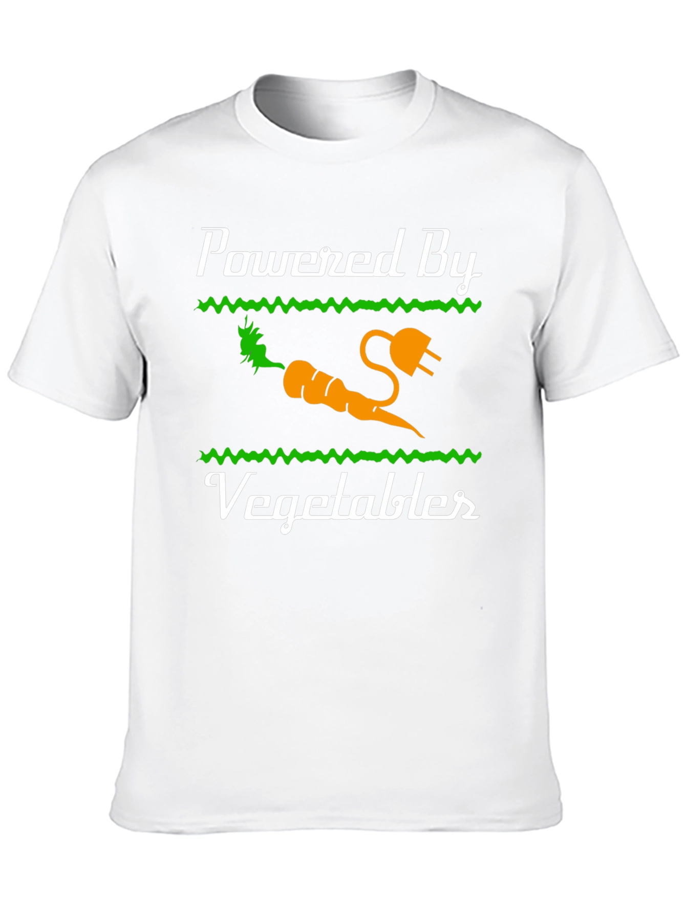 Powered By Vegetables Graphic T-Shirt - Healthy Eating Tee