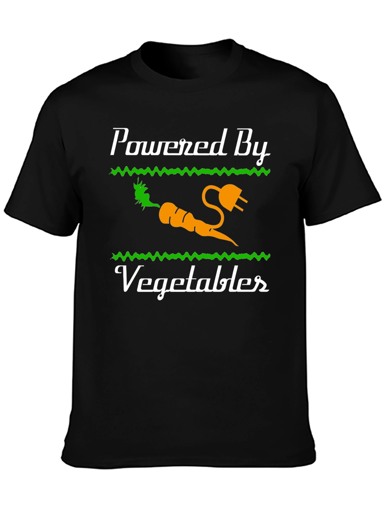 Powered By Vegetables Graphic T-Shirt - Healthy Eating Tee