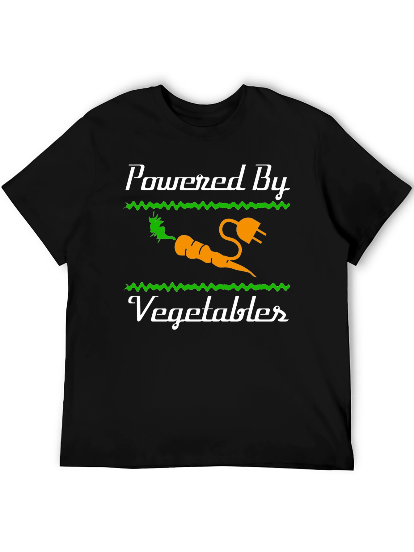 Powered By Vegetables Graphic T-Shirt - Healthy Eating Tee