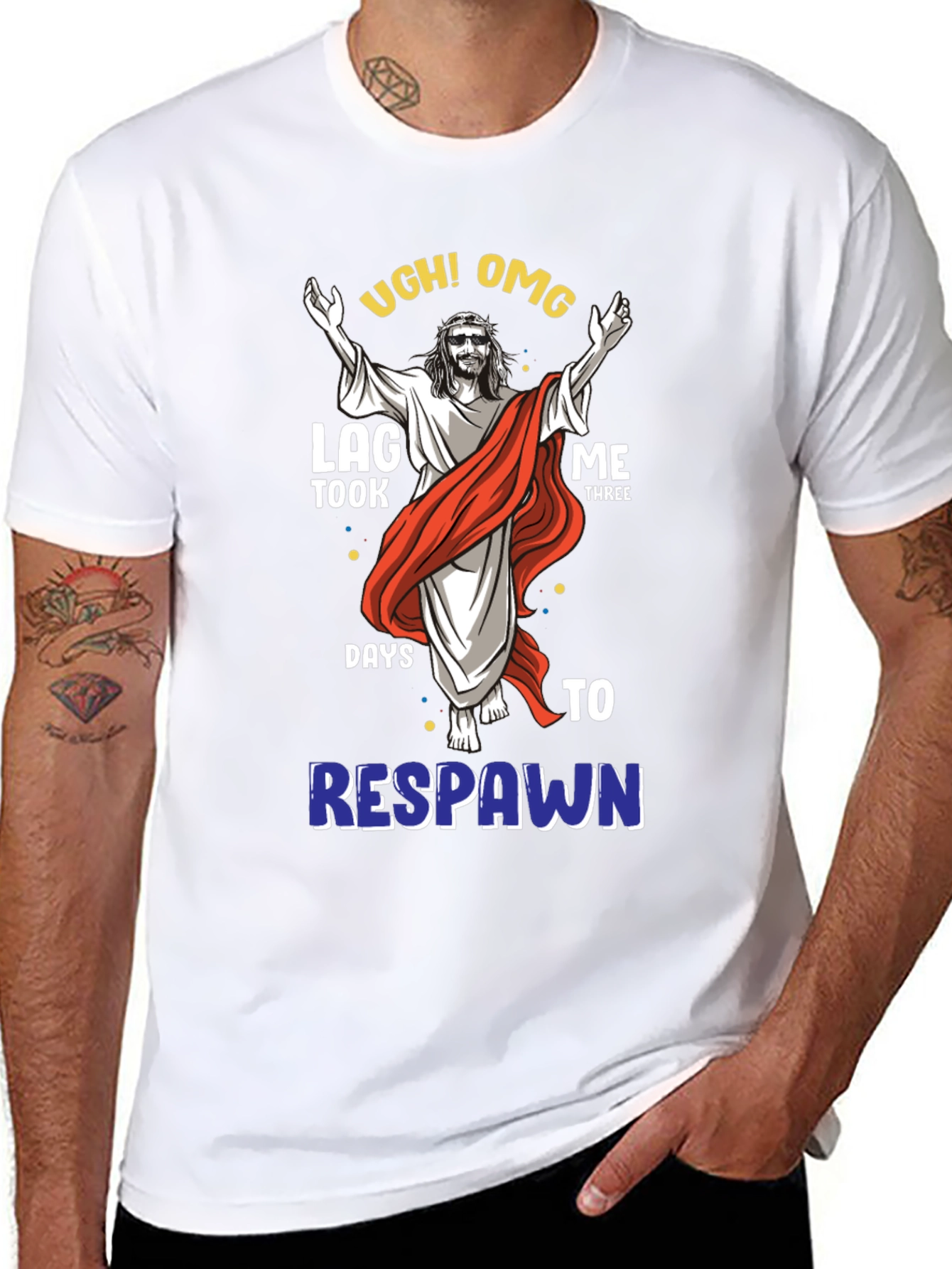 Ugh! OMG Lag Three Days to Respawn Black T-Shirt