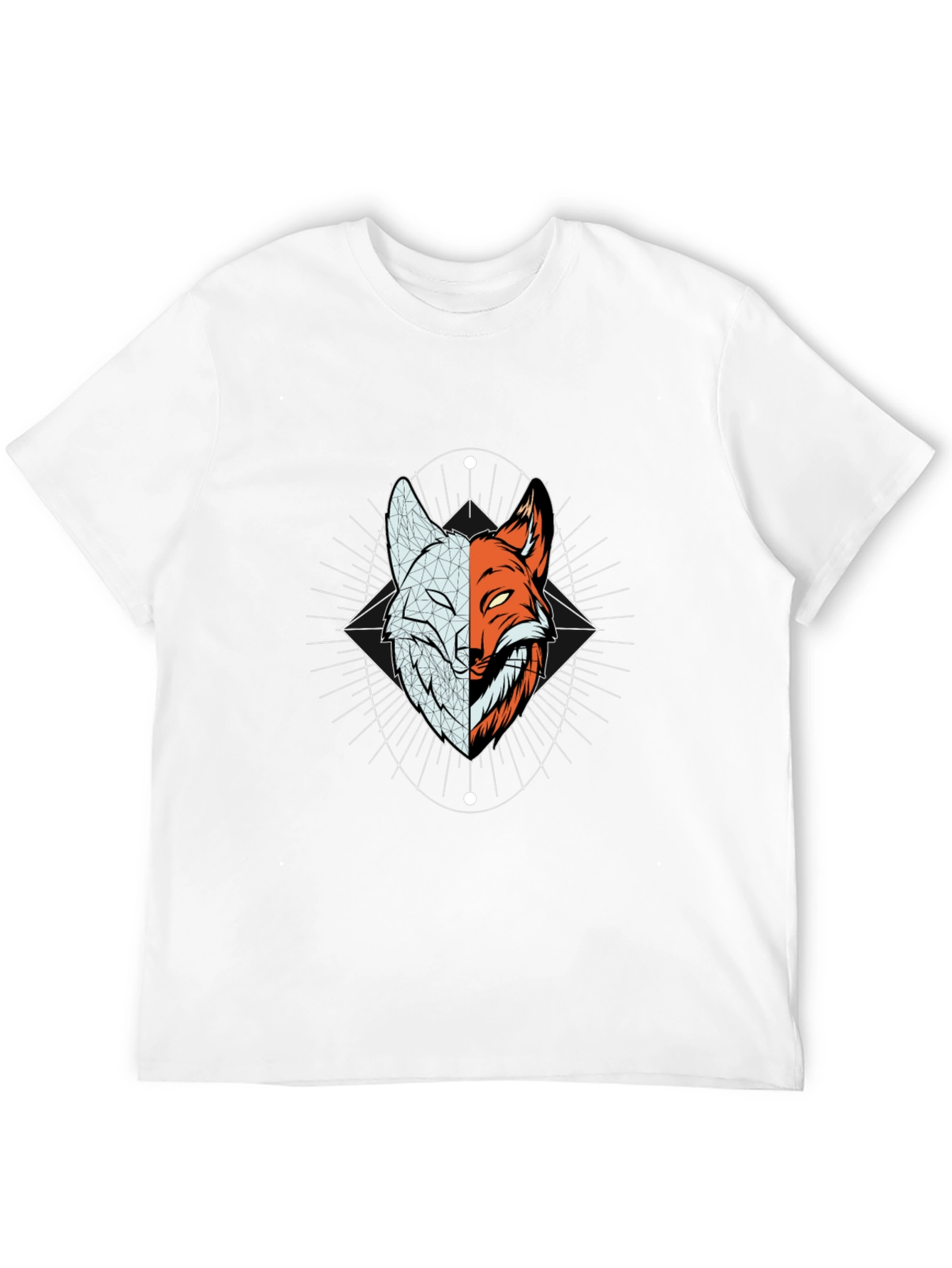 Yin Yang Fox Graphic Tee - Black