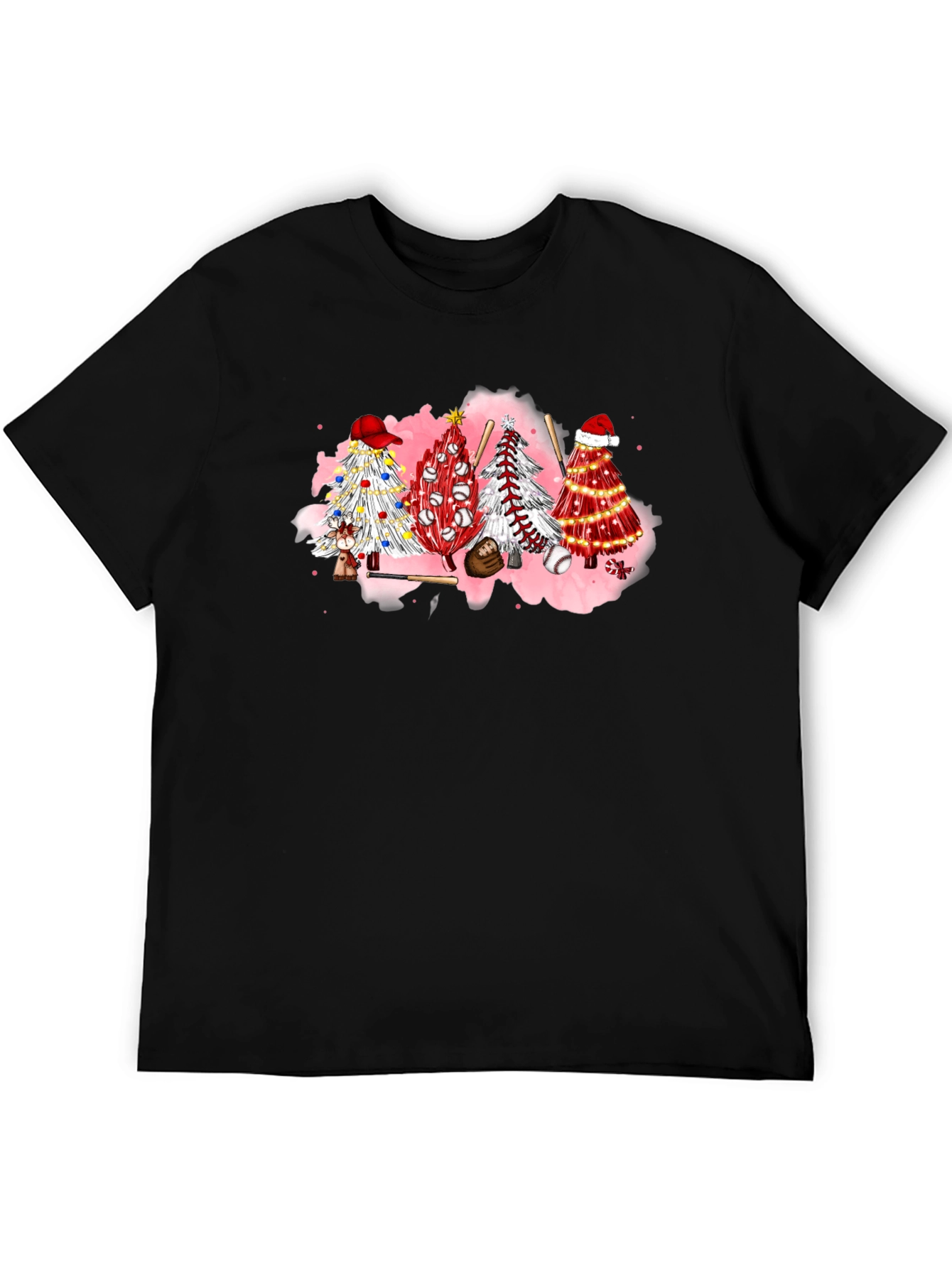 Baseball Christmas Tree Graphic Tee