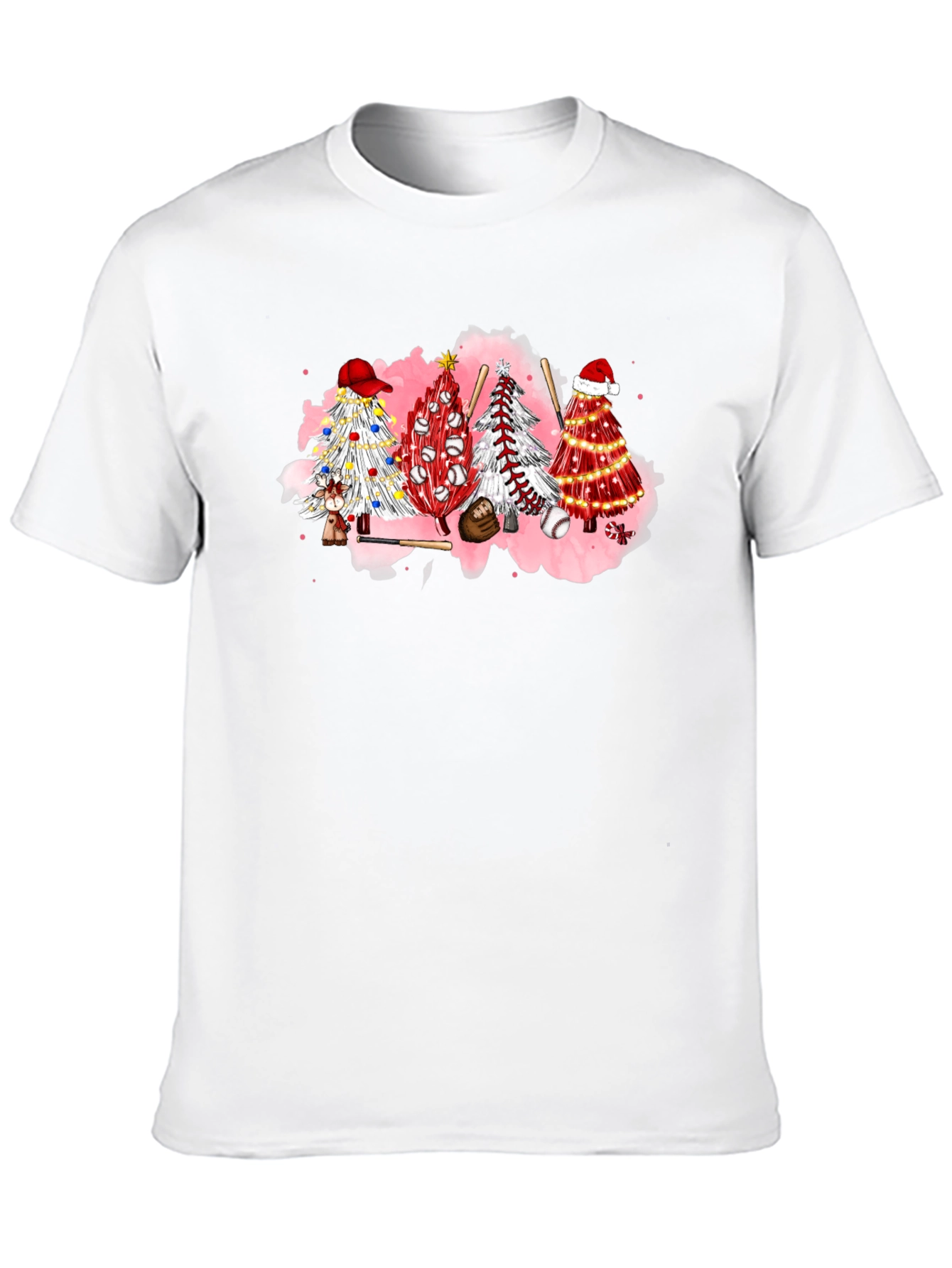 Baseball Christmas Tree Graphic Tee