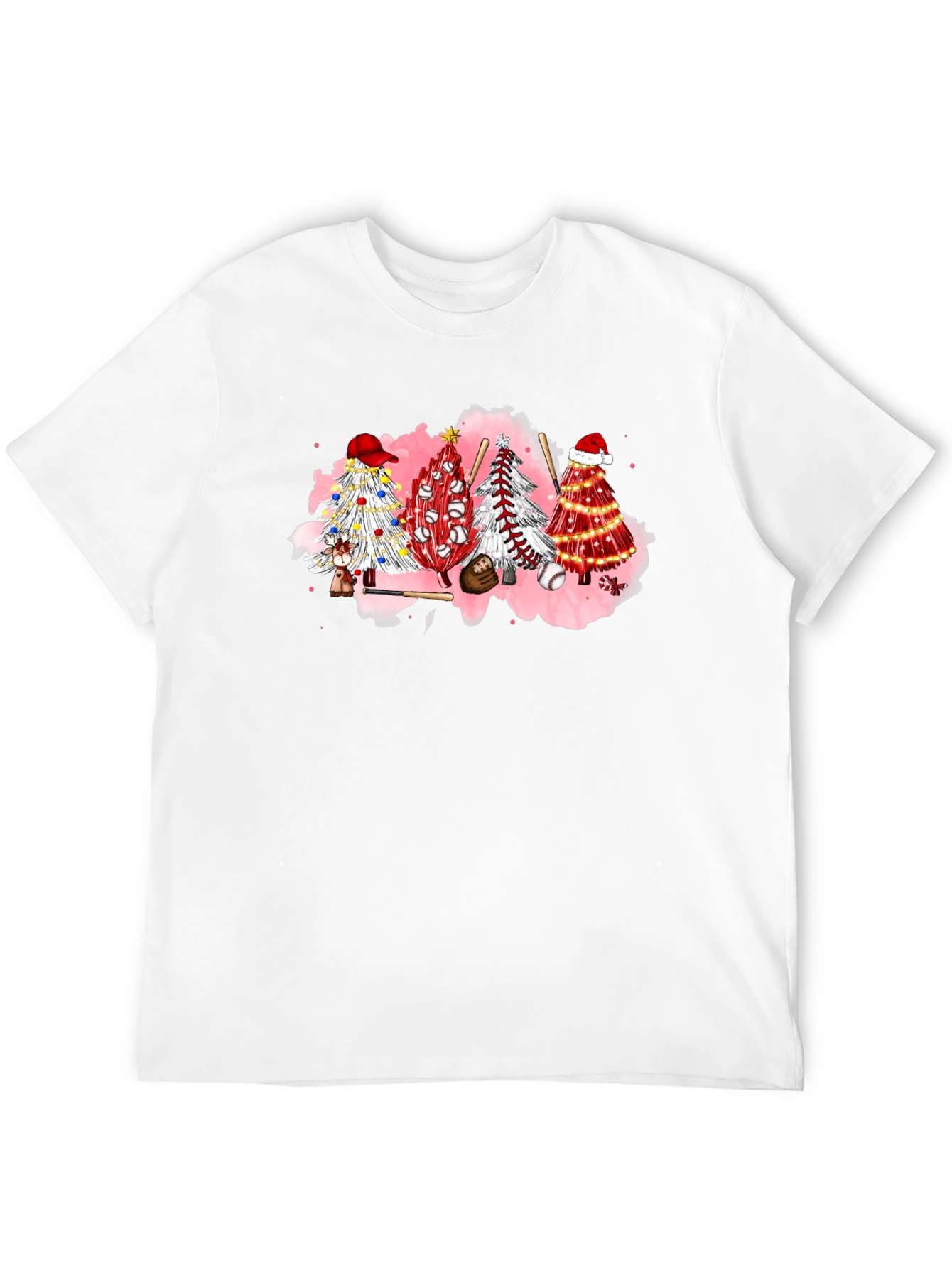 Baseball Christmas Tree Graphic Tee