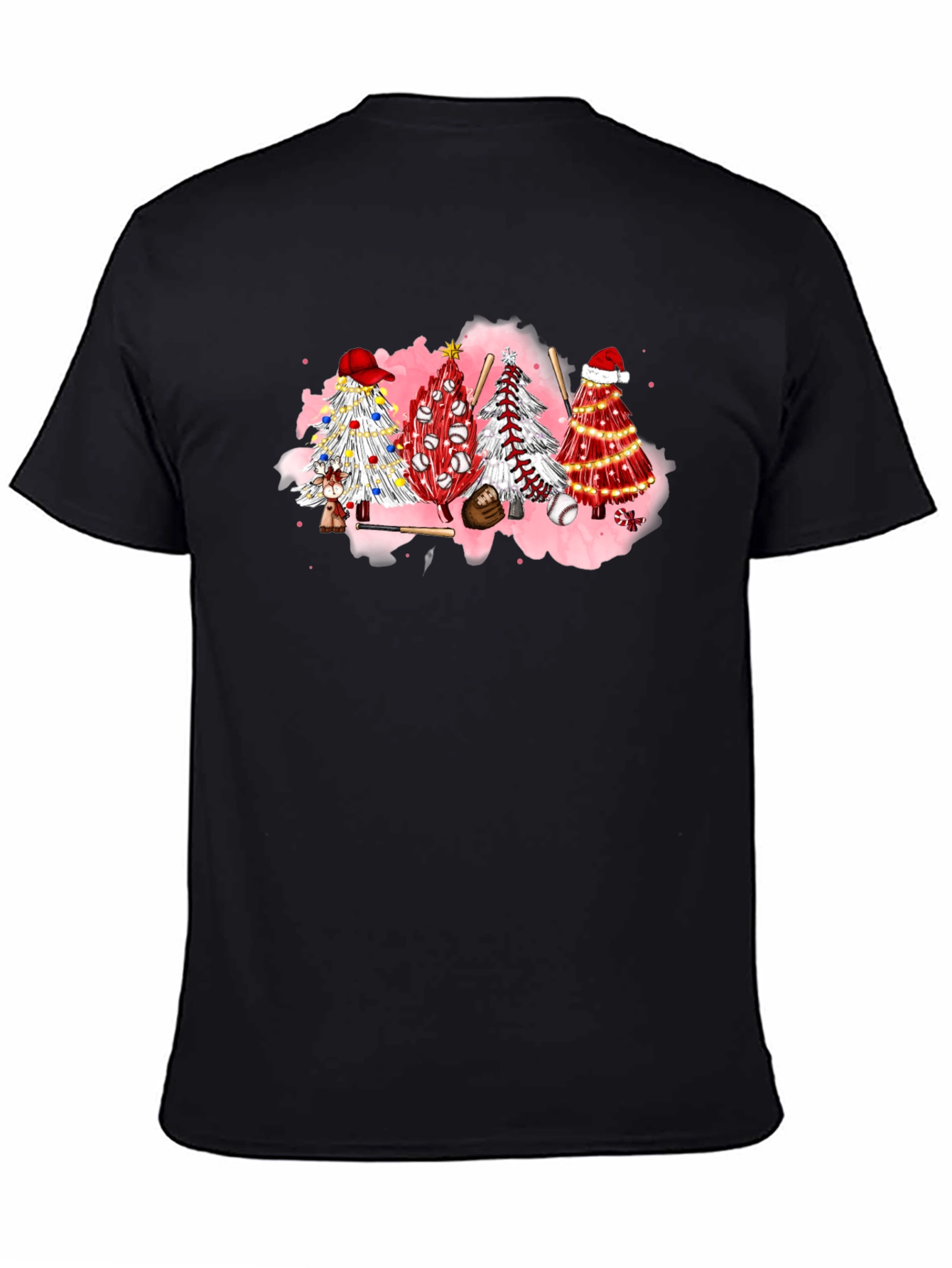Baseball Christmas Tree Graphic Tee