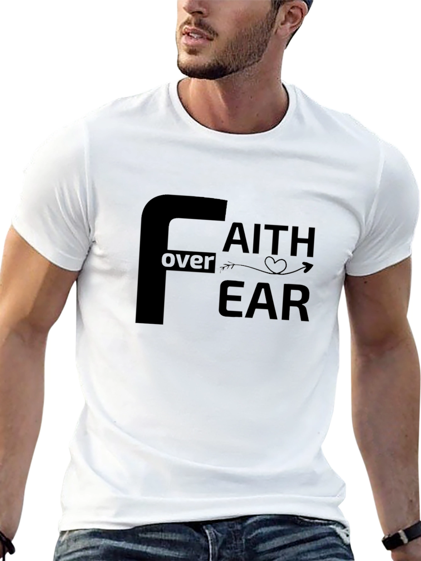 Faith Over Fear Black T-Shirt