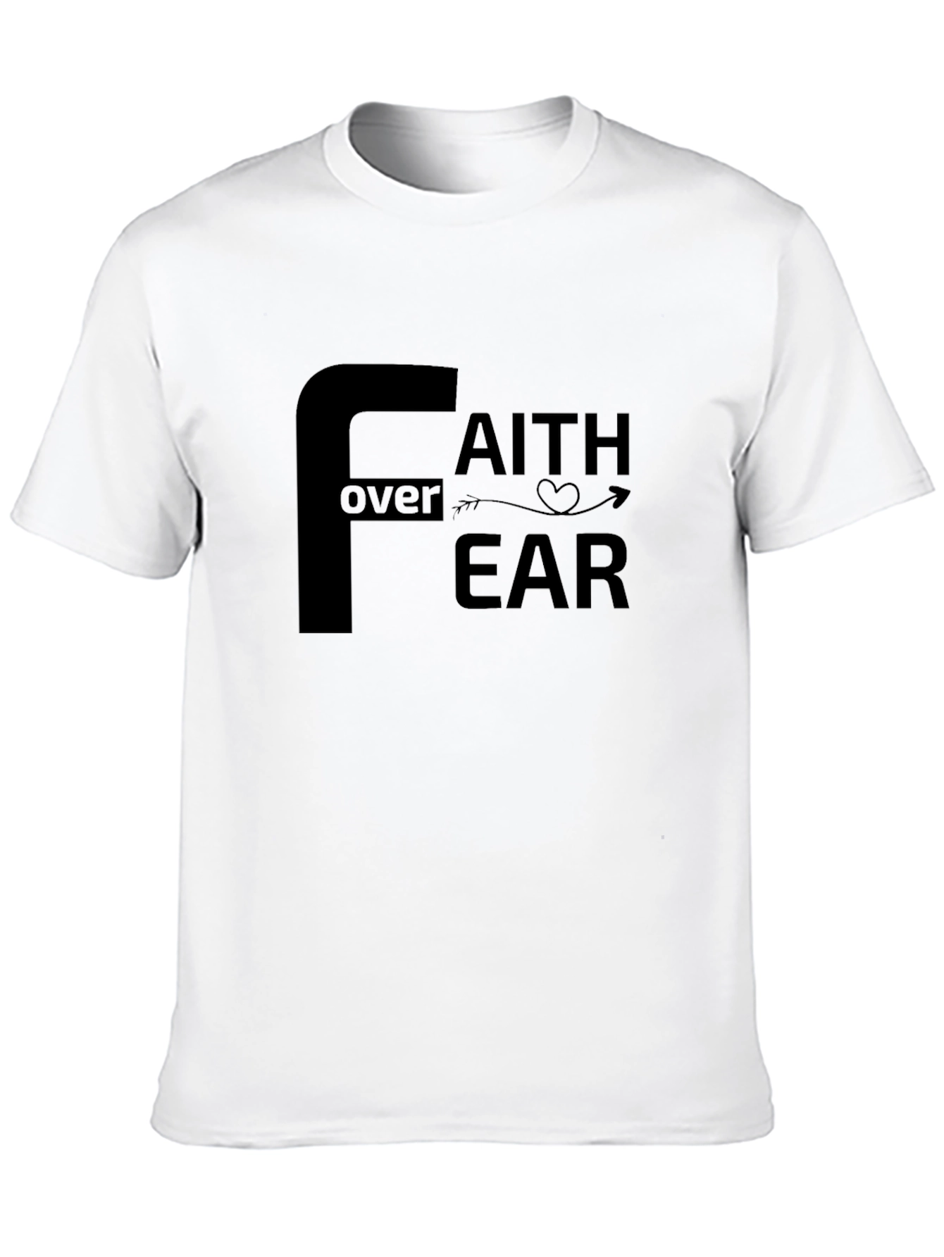Faith Over Fear Black T-Shirt