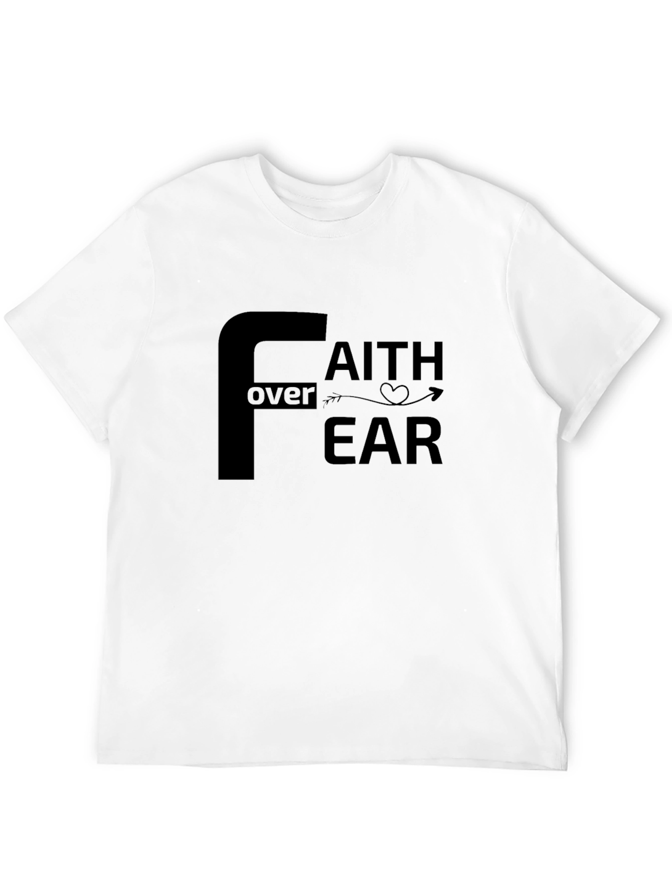 Faith Over Fear Black T-Shirt