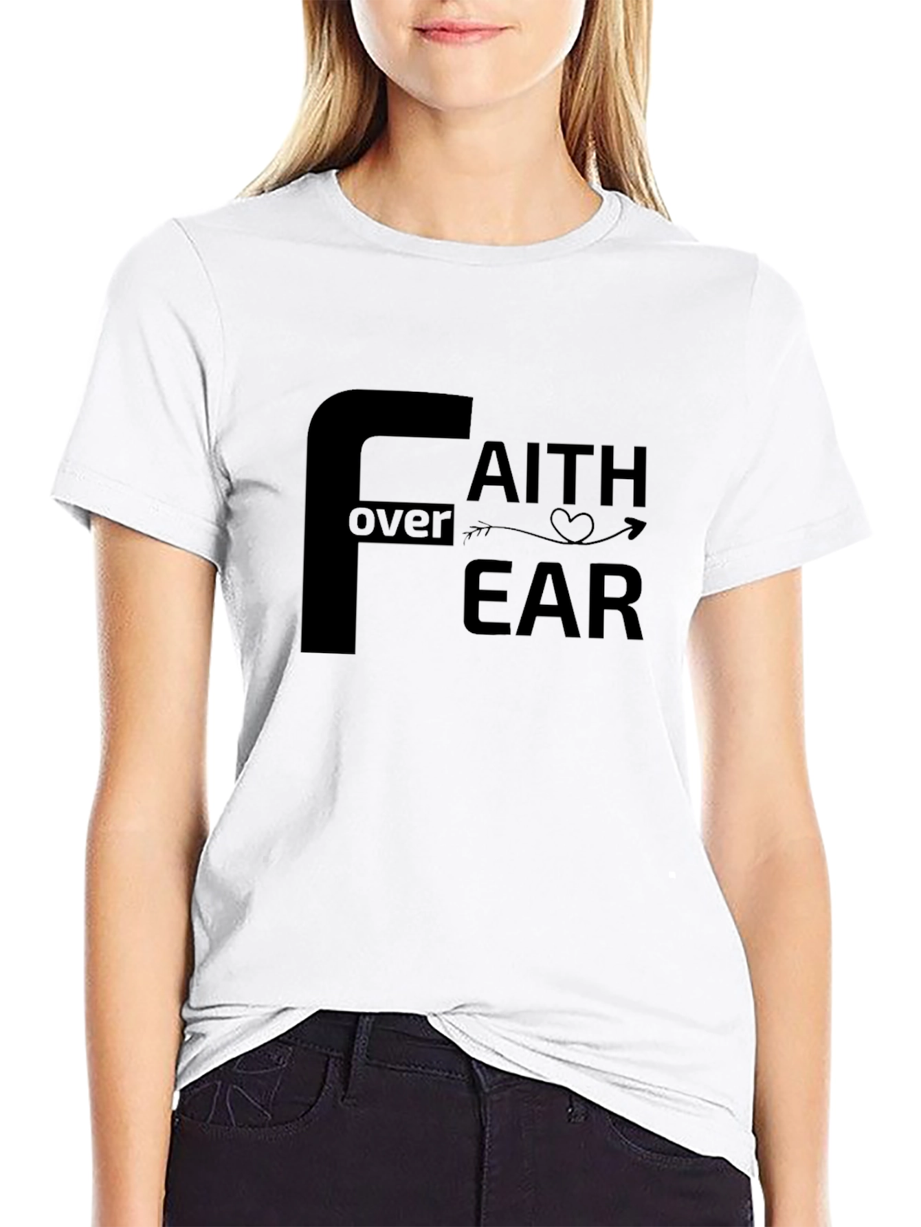 Faith Over Fear Black T-Shirt