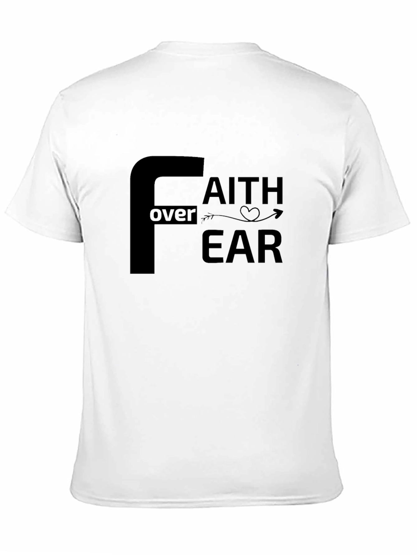 Faith Over Fear Black T-Shirt