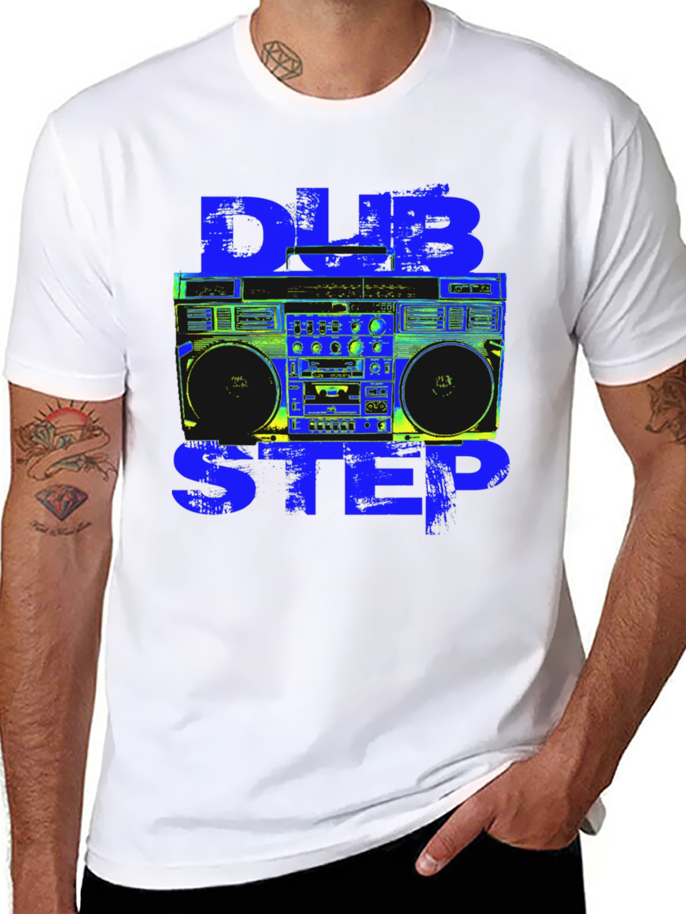 Dubstep Boombox Graphic Tee - Black