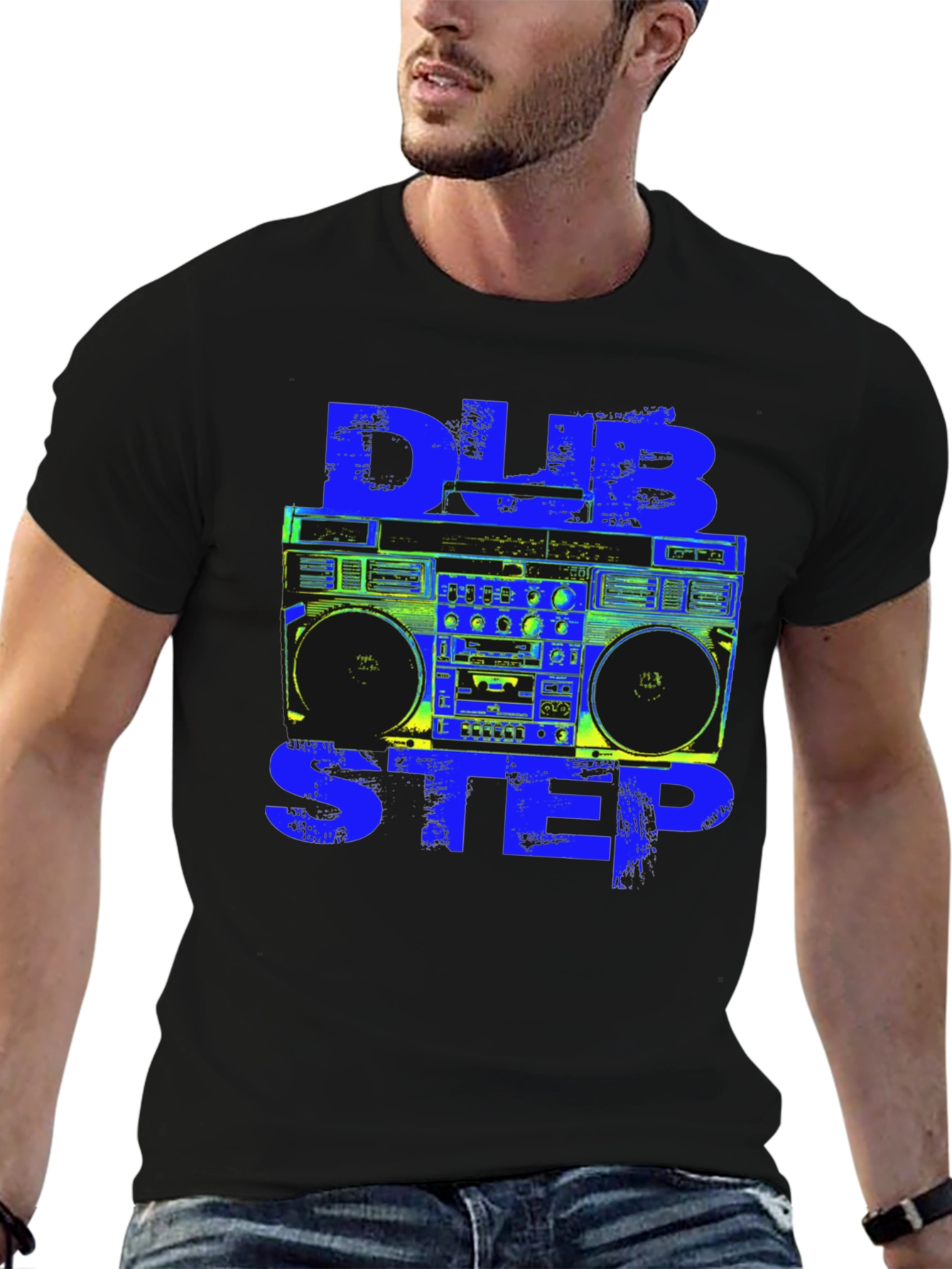 Dubstep Boombox Graphic Tee - Black