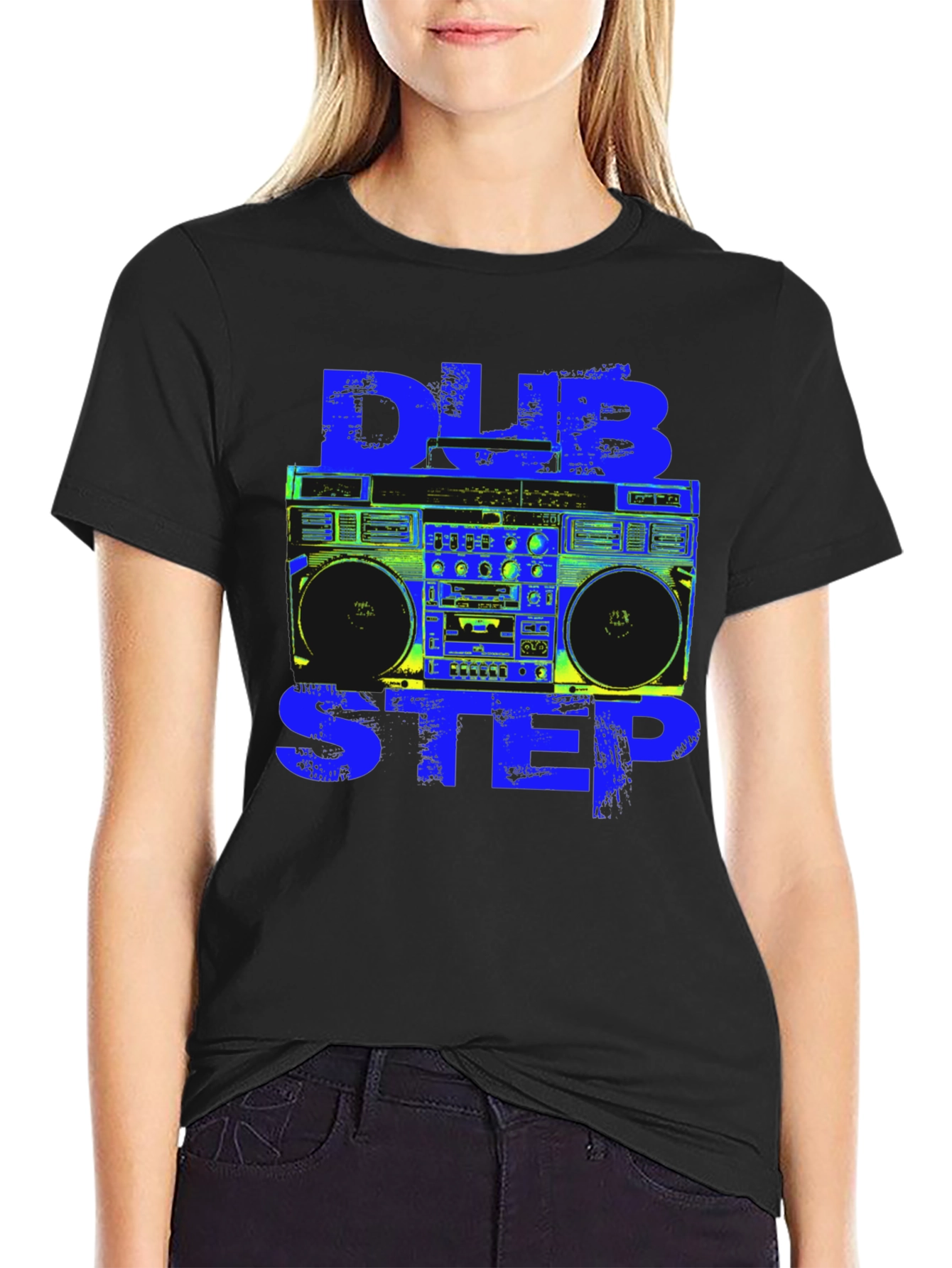 Dubstep Boombox Graphic Tee - Black