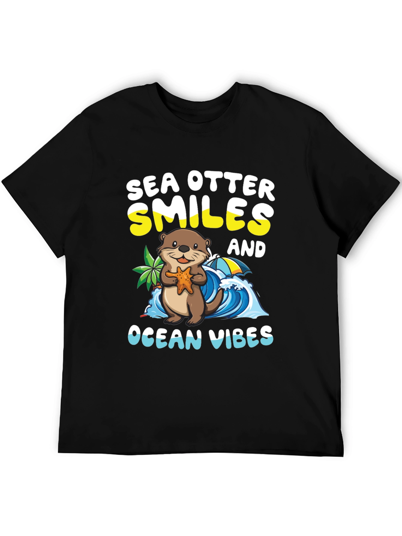 Sea Otter Smiles Ocean Vibes T-Shirt