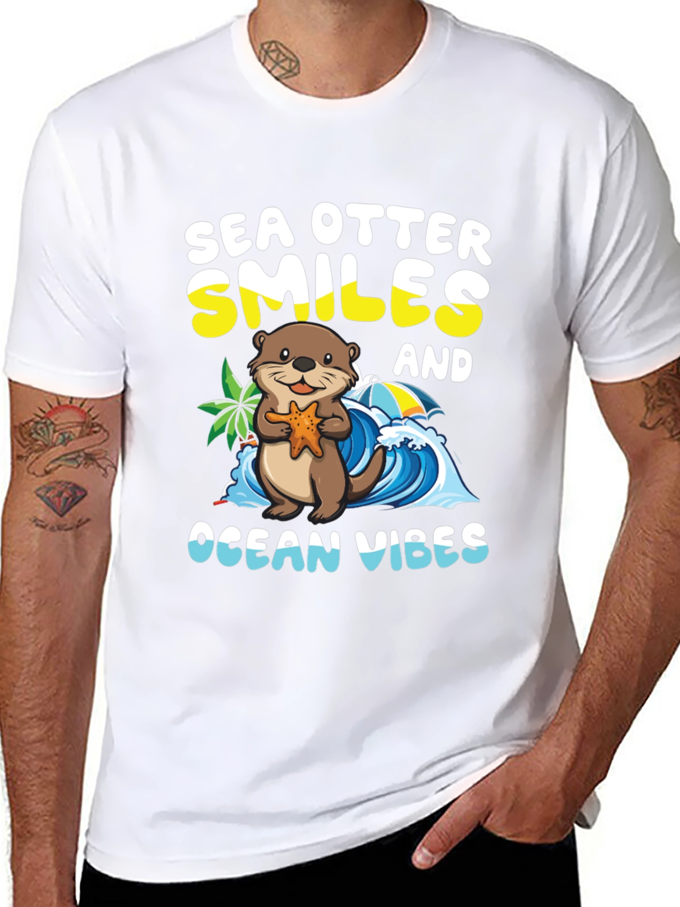 Sea Otter Smiles Ocean Vibes T-Shirt