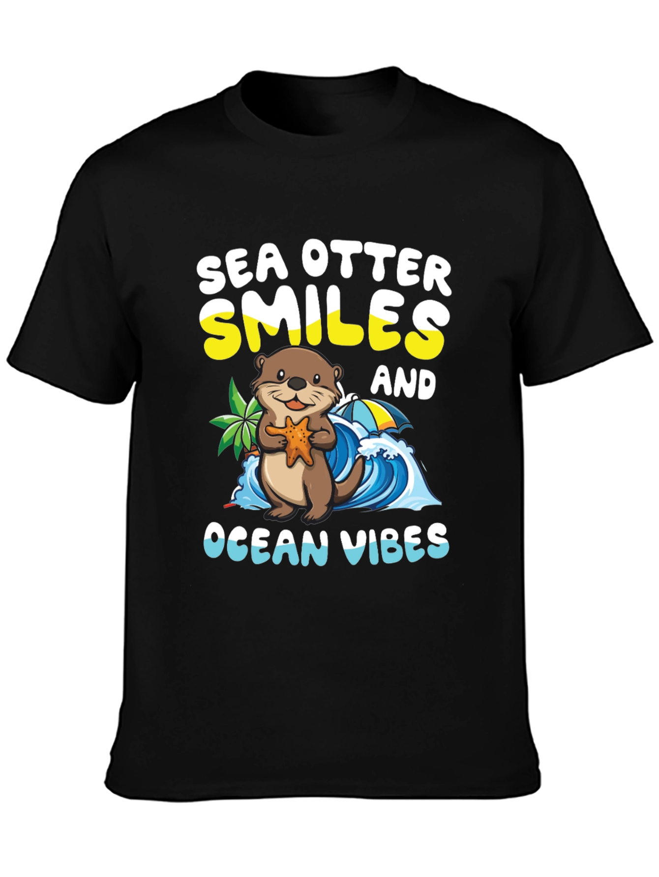 Sea Otter Smiles Ocean Vibes T-Shirt